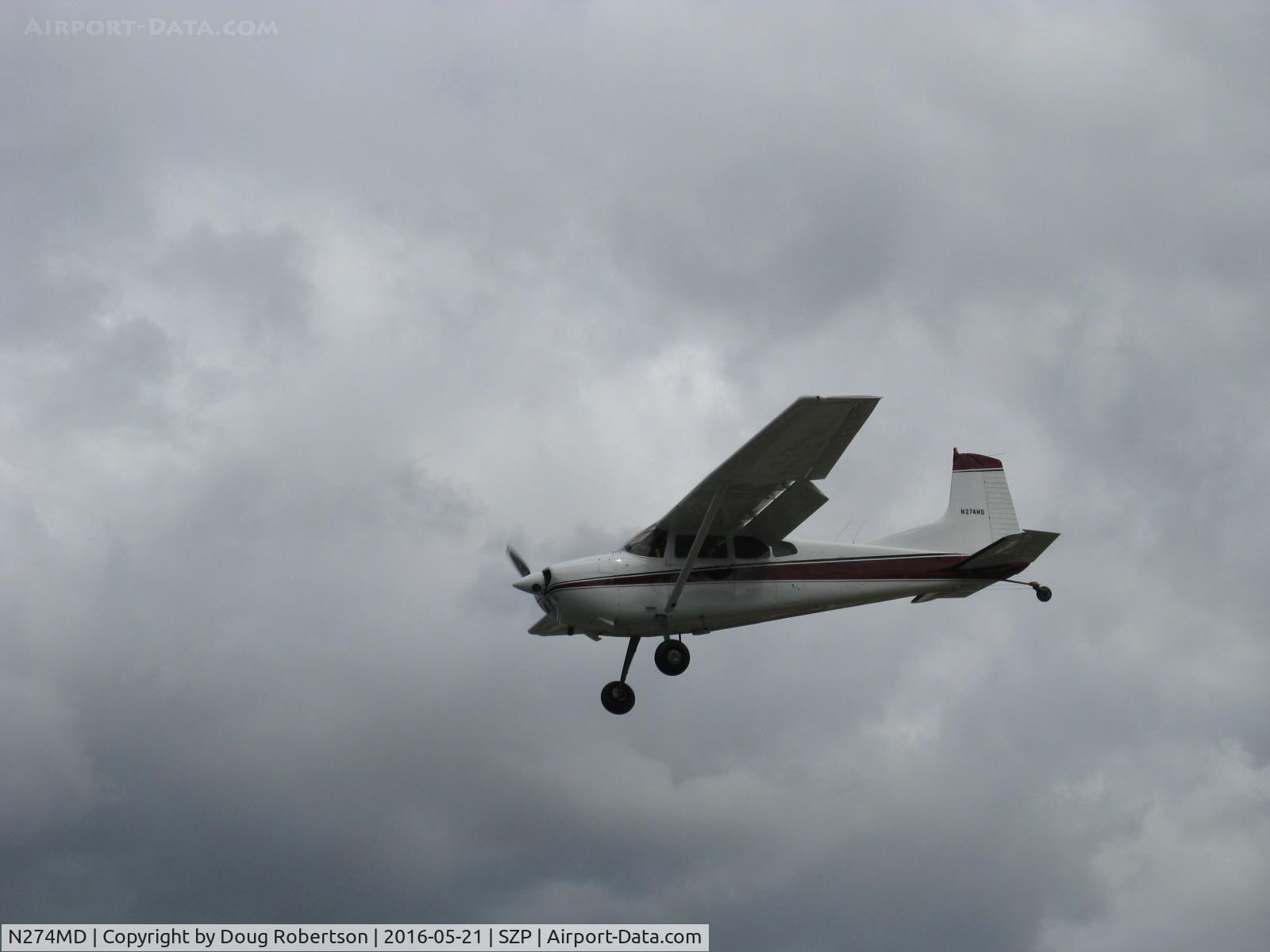 N274MD, 1975 Cessna 180J Skywagon C/N 18052591, 1975 Cessna 180J SKYWAGON, Continental O-470-S 230 Hp, landing Rwy 22
