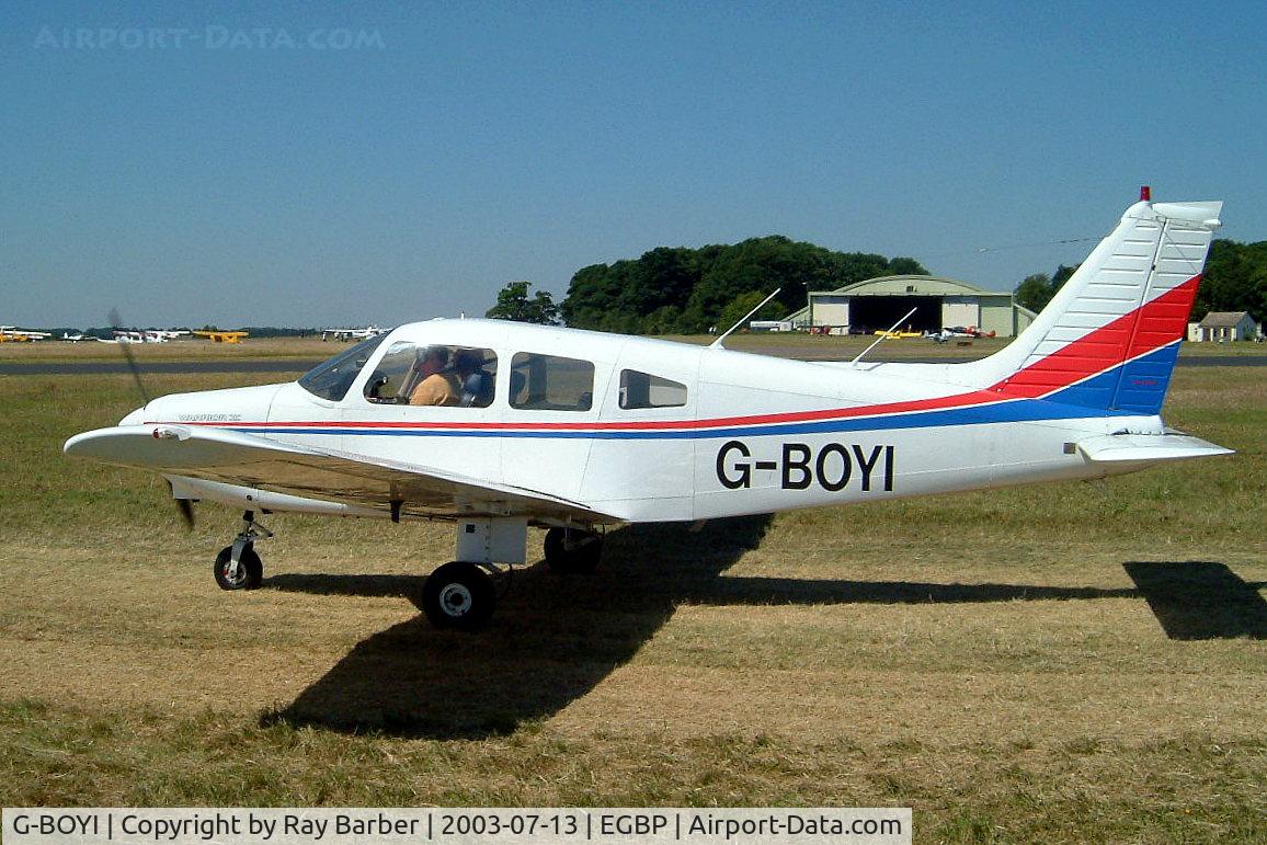 G-BOYI, 1978 Piper PA-28-161 Cherokee Warrior II C/N 28-7816183, Piper PA-28-161 Warrior II [28-7816183] Kemble~G 13/07/2003