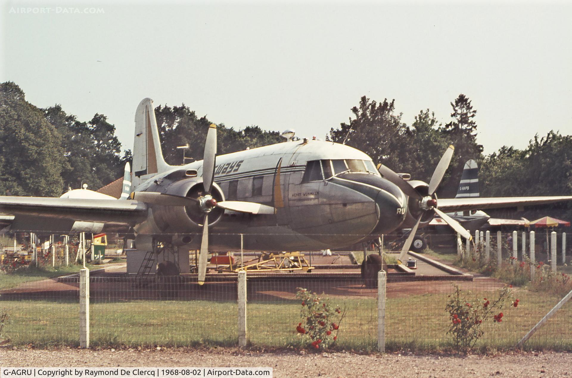 G-AGRU, 1946 Vickers 657 Viking 1 C/N 112, G-AGRU was used as a coffee bar Avia-Resto at Soesterberg.Together with Autair Vikings G-AGRW and G-AHPB from 1964 until 1979.