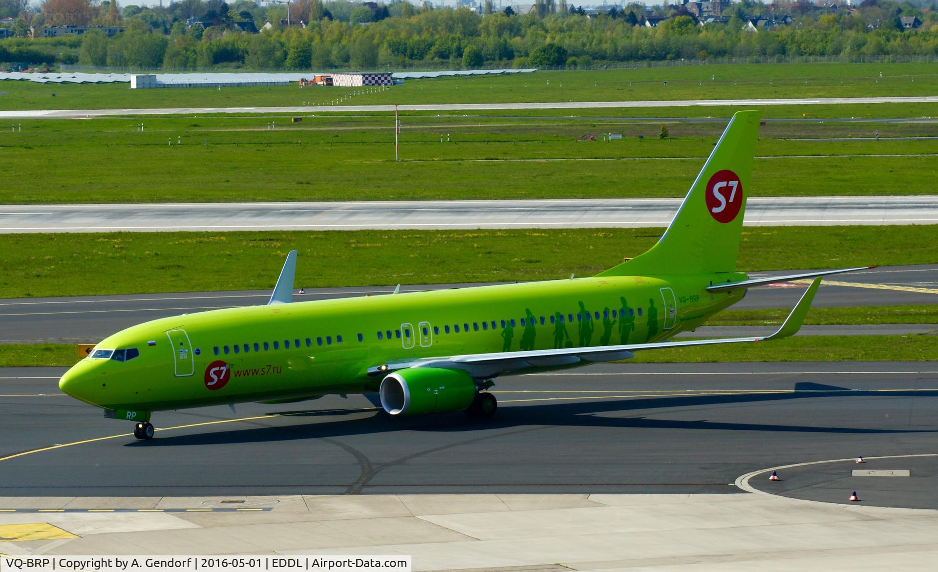 VQ-BRP, 2014 Boeing 737-8LP C/N 41709, S7, is here taxiing at Düsseldorf Int'l(EDDL)