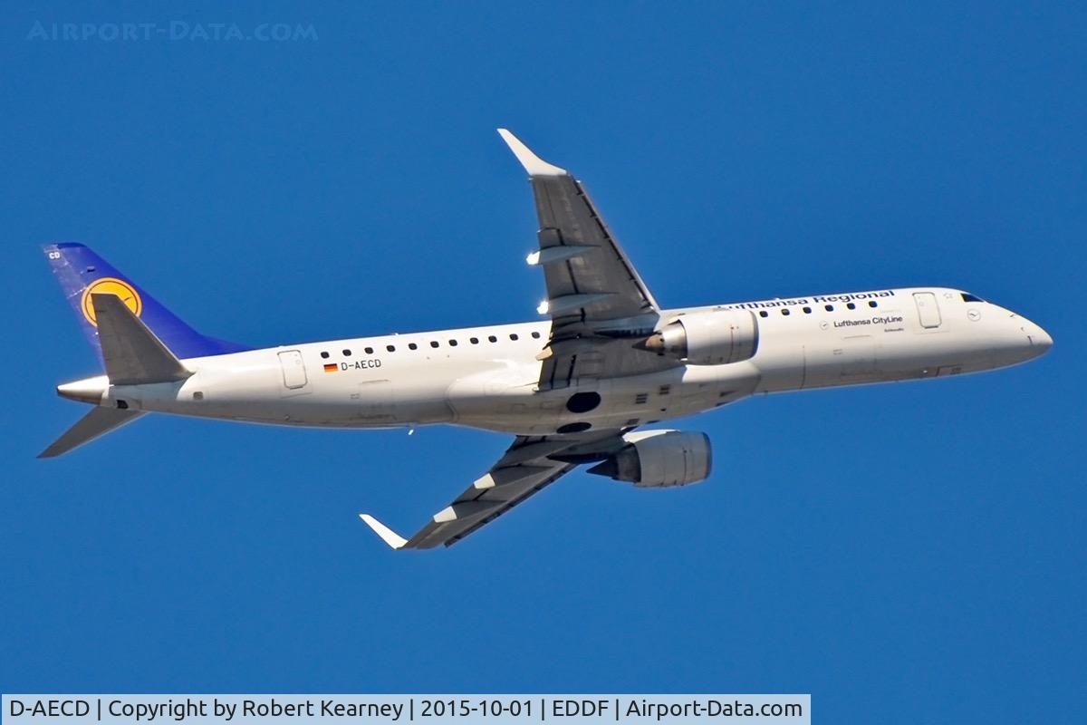 D-AECD, 2010 Embraer 190LR (ERJ-190-100LR) C/N 19000337, Climbing out of EDDF