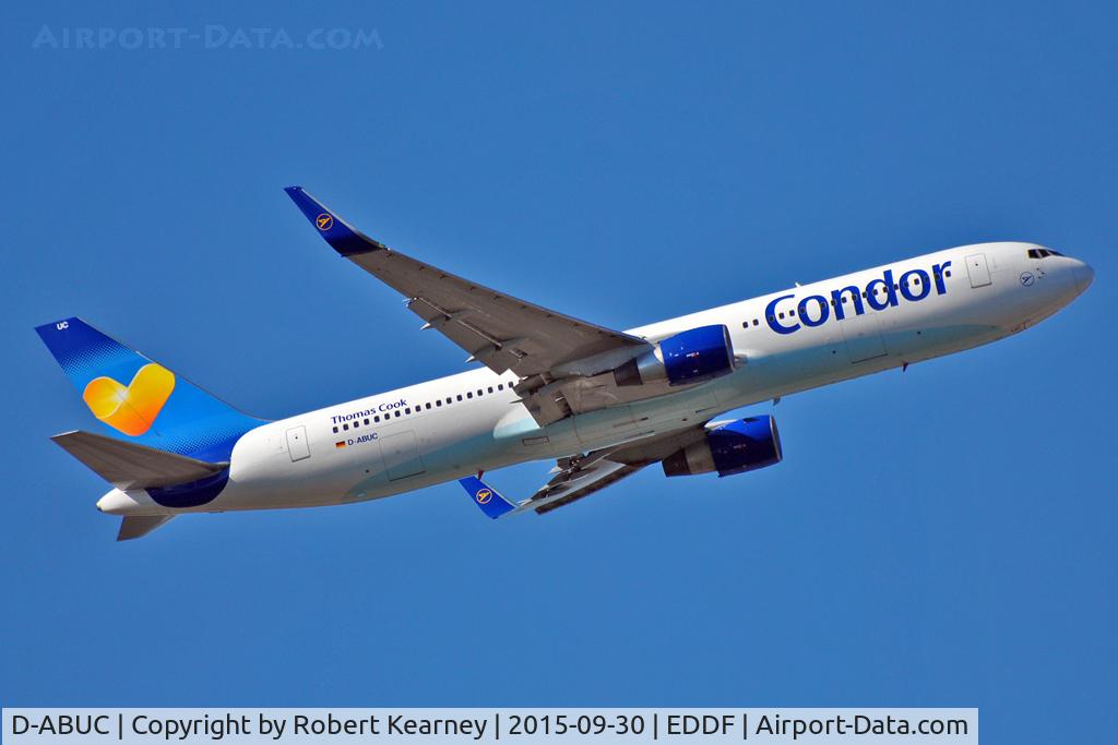 D-ABUC, 1992 Boeing 767-330/ER C/N 26992, Climbing out of EDDF