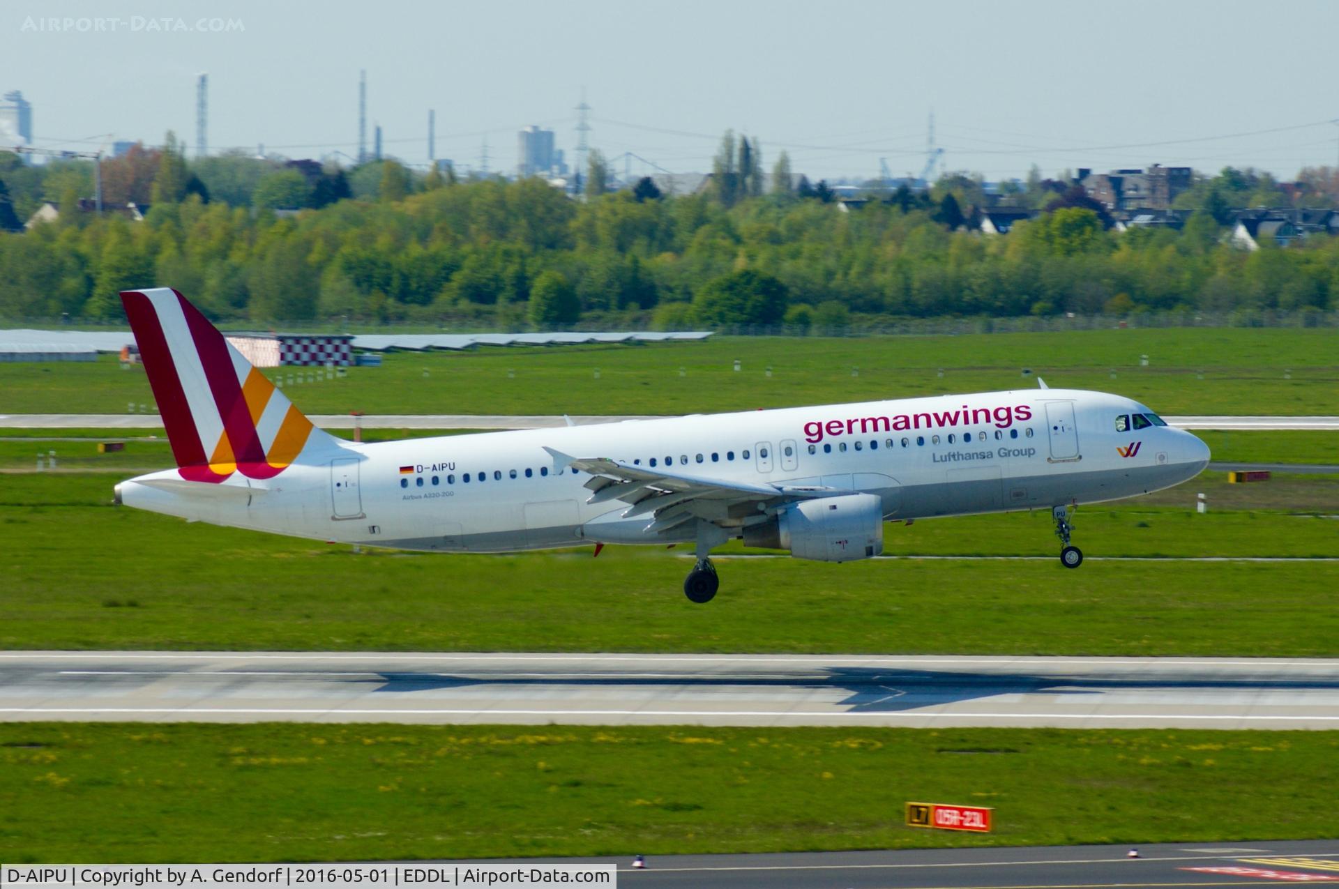 D-AIPU, 1990 Airbus A320-211 C/N 135, Germanwings, seen here landing at Düsseldorf Int'l(EDDL)