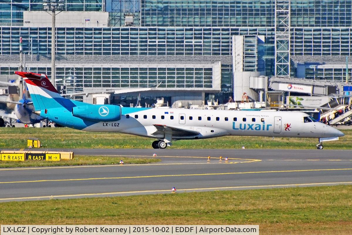 LX-LGZ, 2000 Embraer EMB-145LU (ERJ-145LU) C/N 145258, Taxiing in after arrival