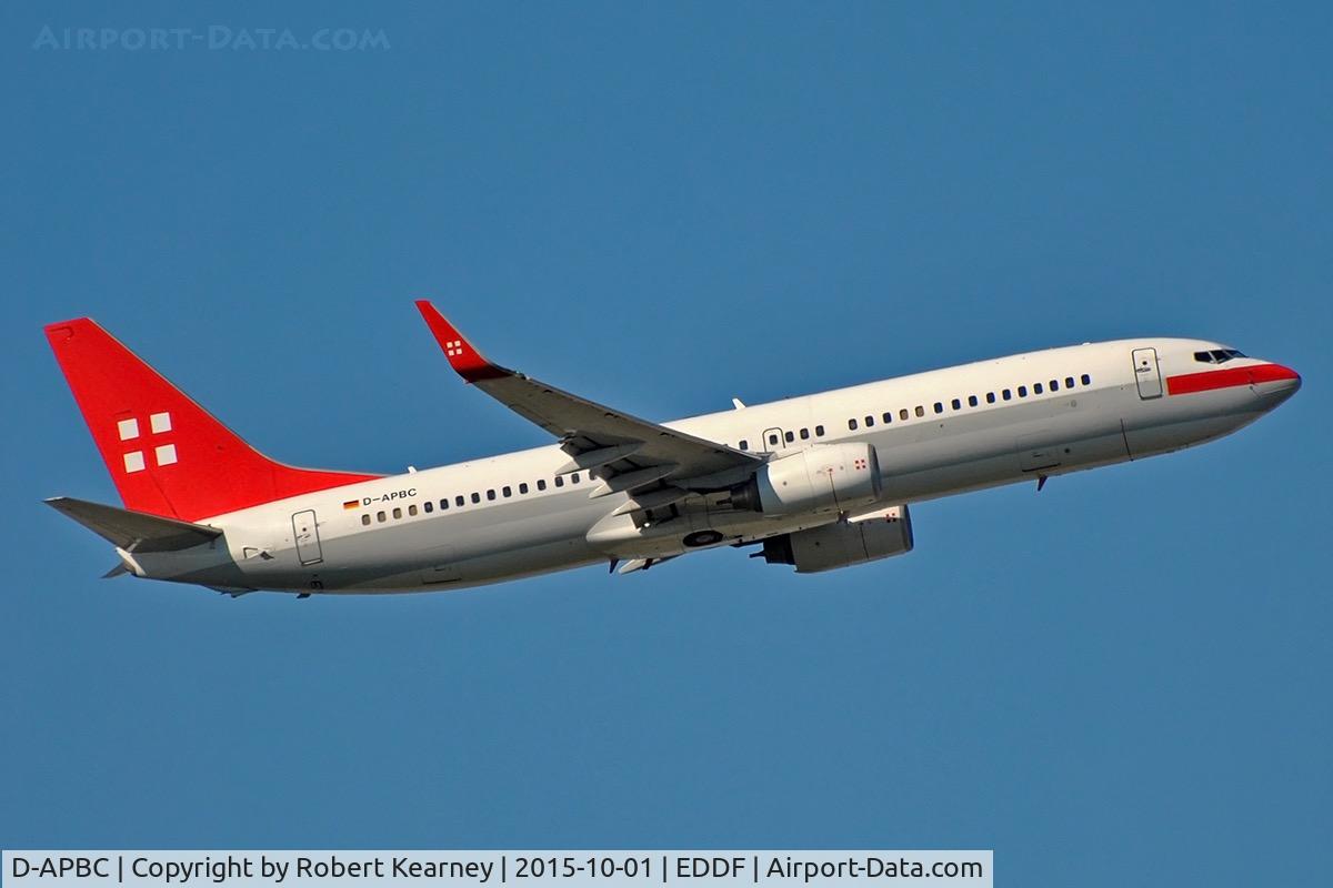 D-APBC, 2004 Boeing 737-8BK C/N 33016, Climbing out of EDDF