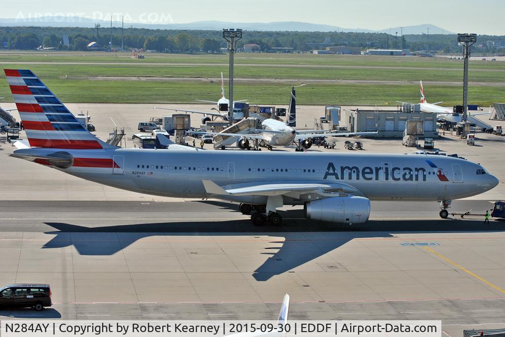 N284AY, 2010 Airbus A330-243 C/N 1095, On push back for departure