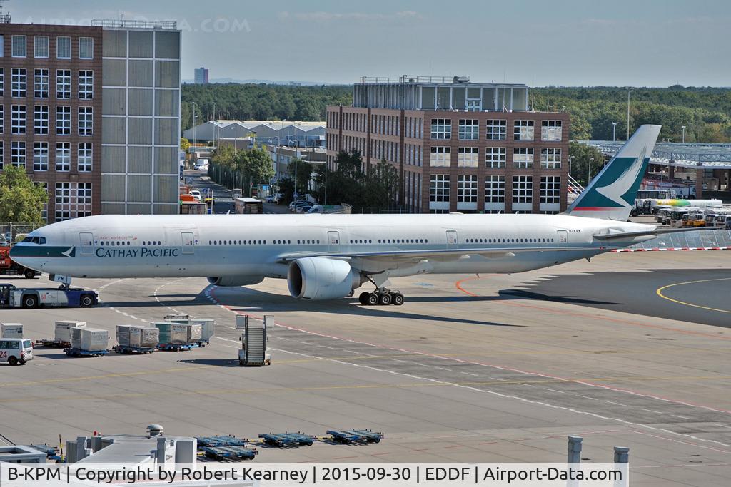 B-KPM, 2009 Boeing 777-367/ER C/N 36159, Being towed on to stand