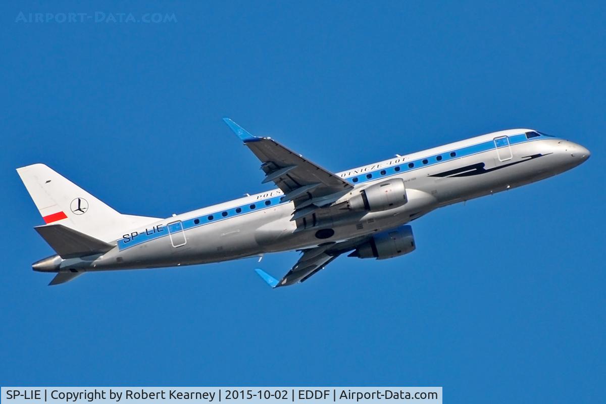 SP-LIE, 2006 Embraer 175LR (ERJ-170-200LR) C/N 17000153, Climbing out of EDDF