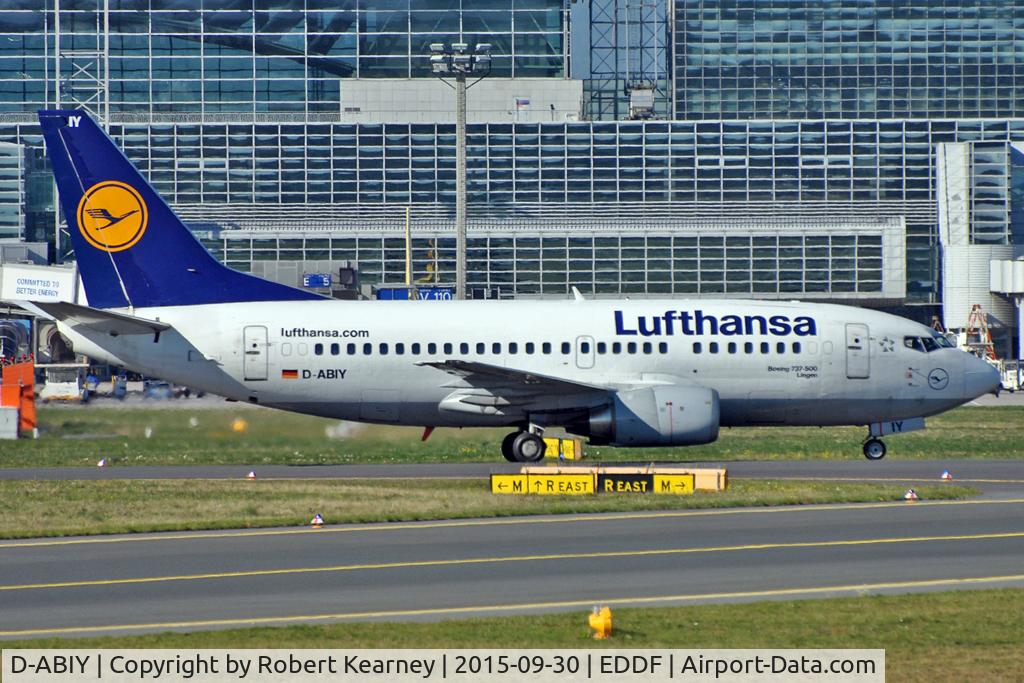 D-ABIY, 1991 Boeing 737-530 C/N 25243, Taxiing in after arrival