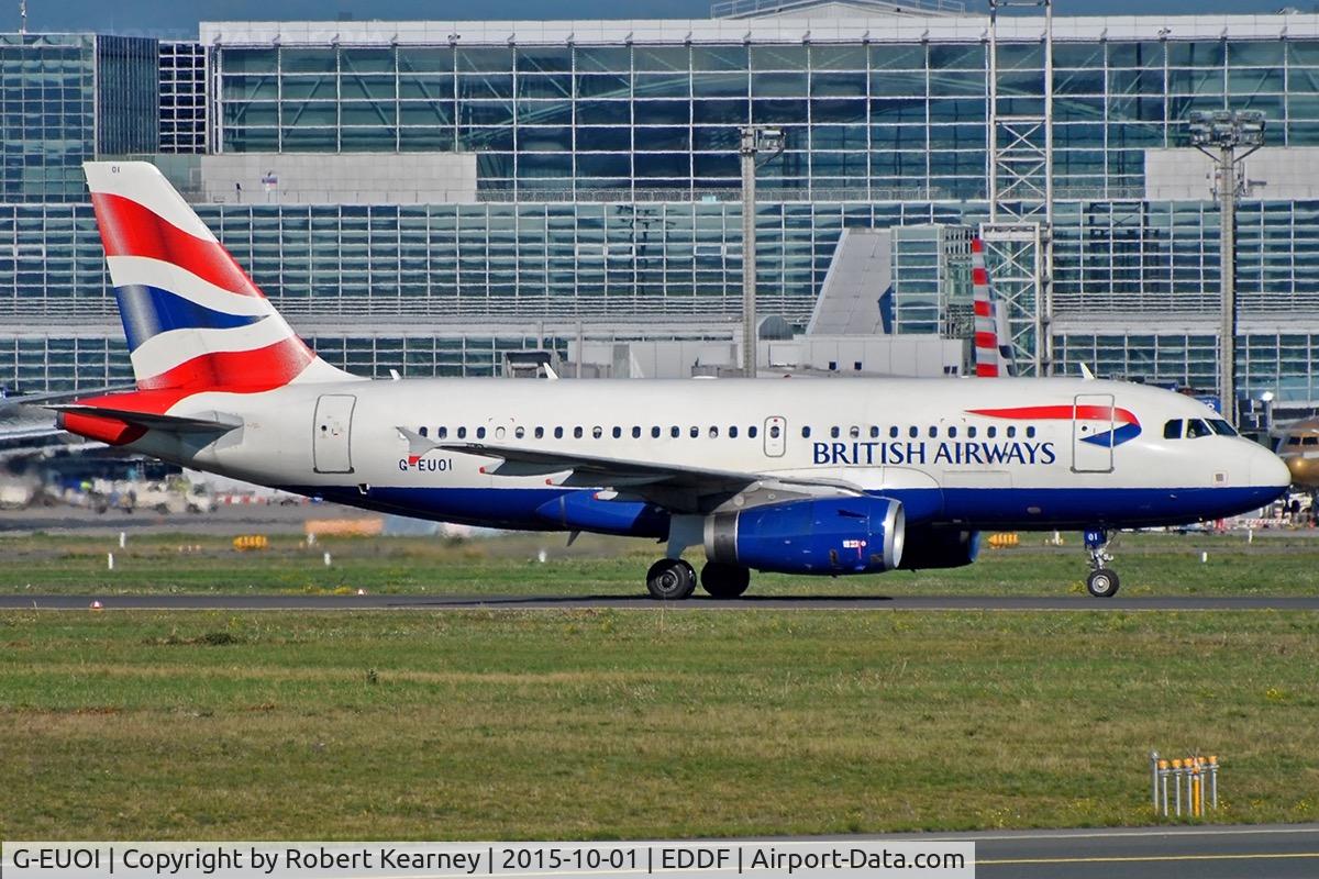 G-EUOI, 2001 Airbus A319-131 C/N 1606, Taxiing in after arrival