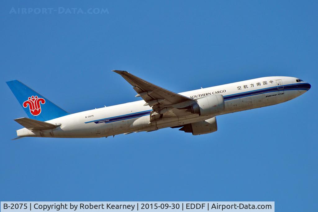 B-2075, 2009 Boeing 777-F1B C/N 37312, Climbing out of EDDF