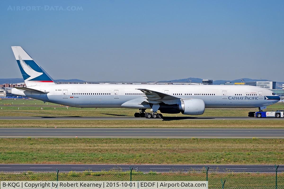 B-KQG, 2013 Boeing 777-367/ER C/N 42142, On tow around to stand