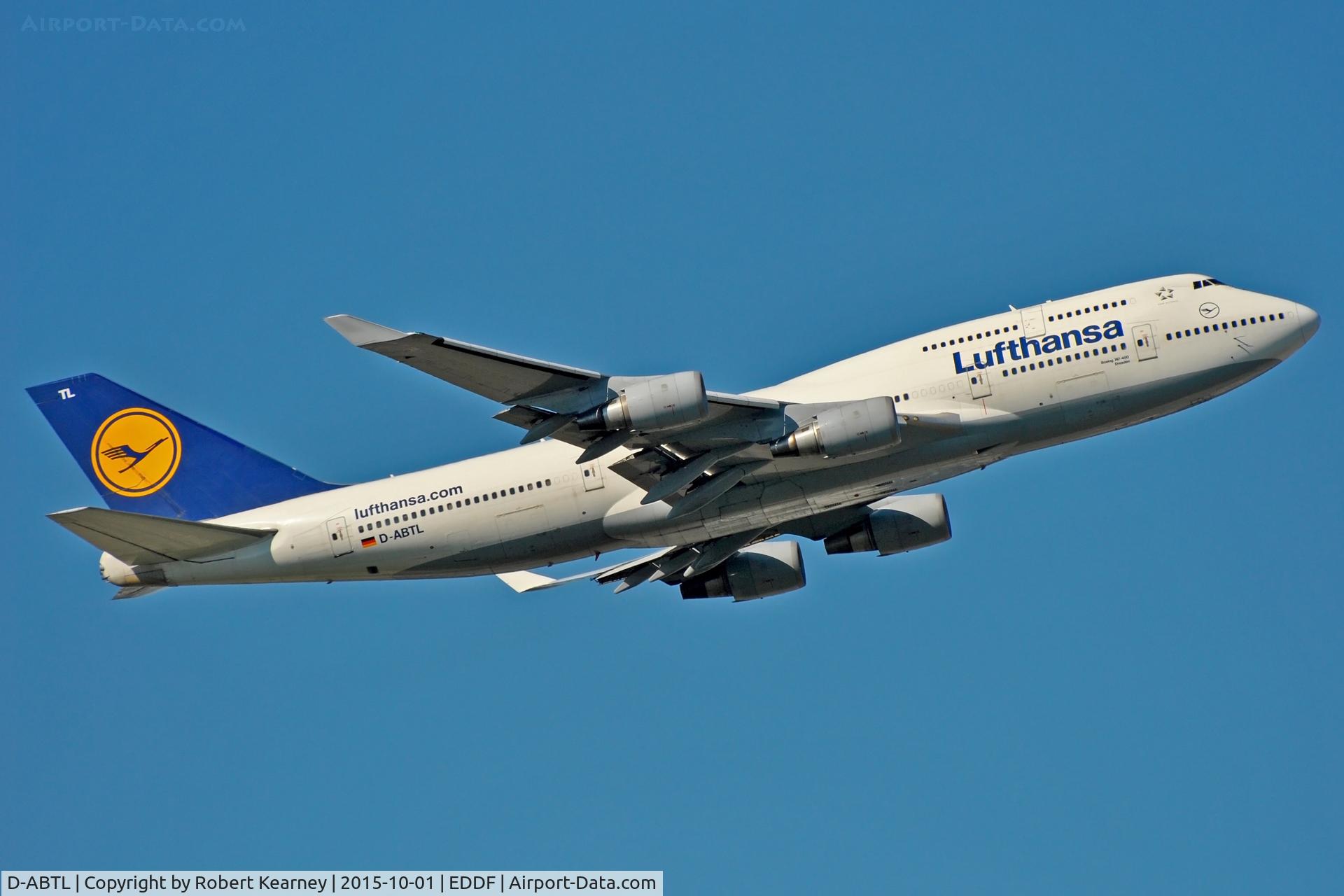 D-ABTL, 2002 Boeing 747-430 C/N 29872, Climbing out of EDDF