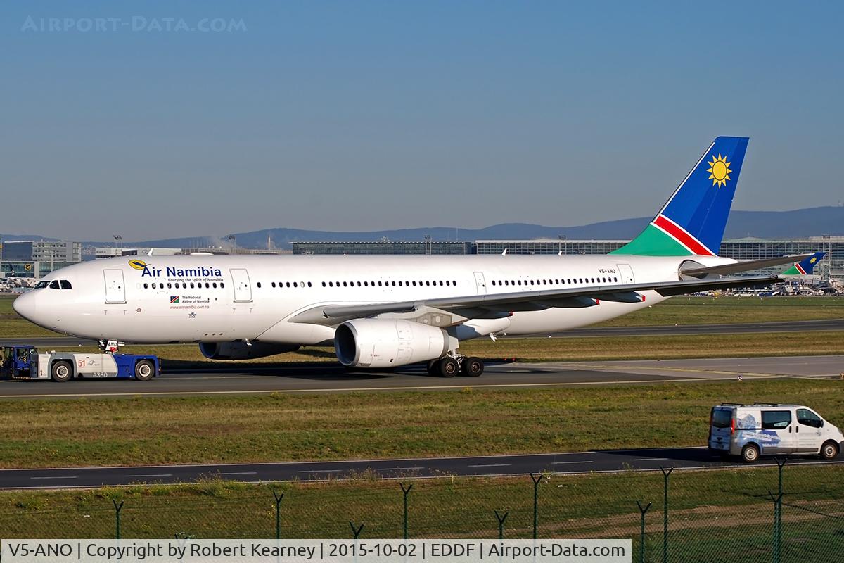 V5-ANO, 2013 Airbus A330-243 C/N 1451, On tow around to remote parking