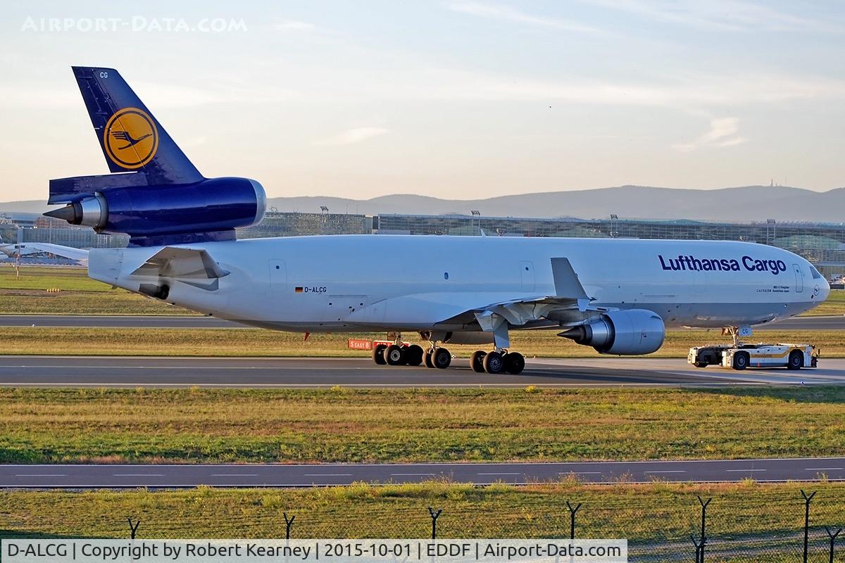 D-ALCG, 1999 McDonnell Douglas MD-11F C/N 48799, On tow around to parking