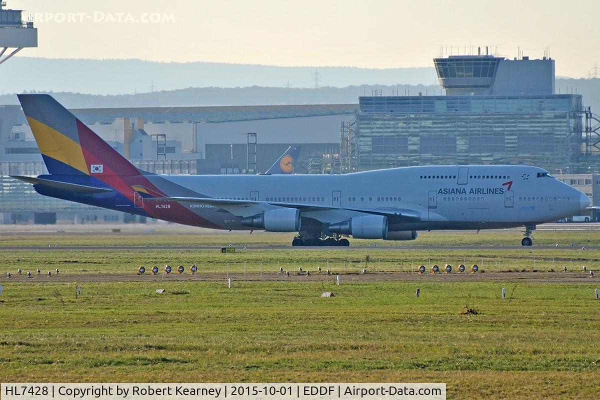 HL7428, 1998 Boeing 747-48E C/N 28552, Taxiing in after arrival
