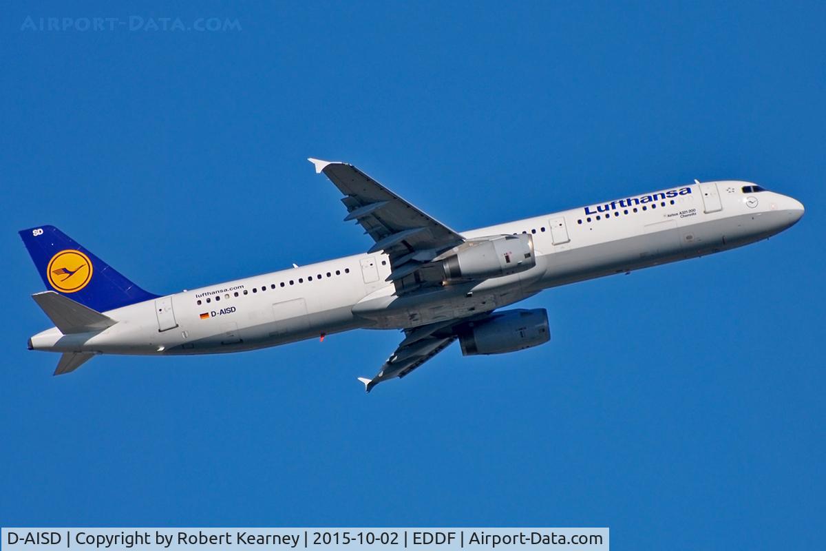 D-AISD, 2000 Airbus A321-231 C/N 1188, Climbing out of EDDF