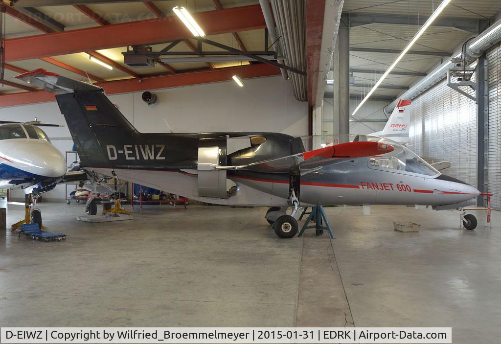 D-EIWZ, RFB Fantrainer 600 C/N 005, Parked at Gomolzig Maintenance Hangar at Koblenz (EDRK)