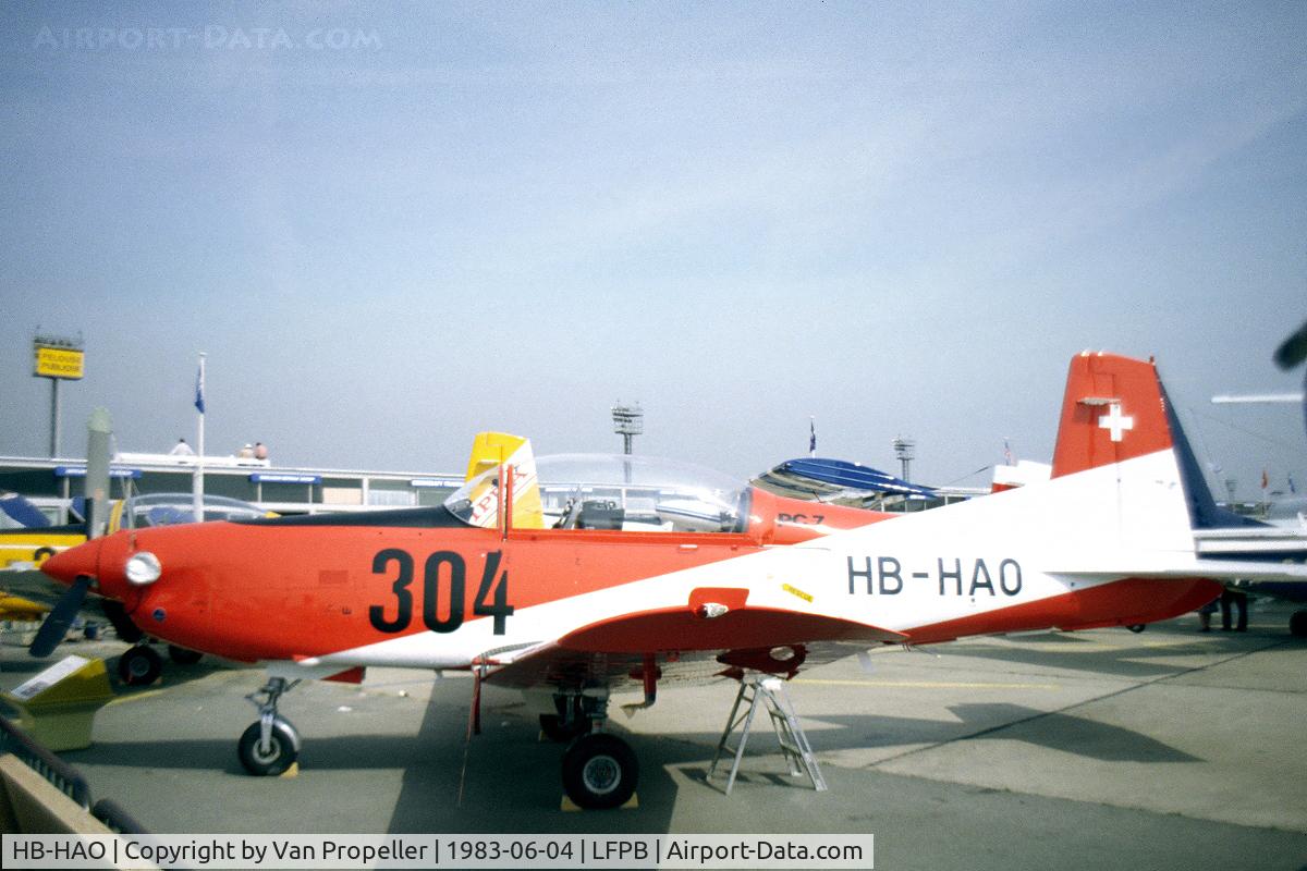 HB-HAO, 1978 Pilatus PC-7 Turbo Trainer C/N 101, Pilatus PC-7 Turbo Trainer at Le Bourget in 1983
