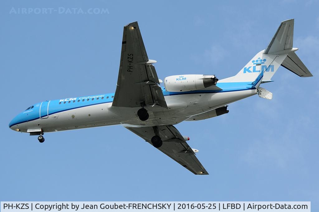 PH-KZS, 1995 Fokker F70 (F-28-0070) C/N 11540, KLM landing runway 23 from Amsterdam