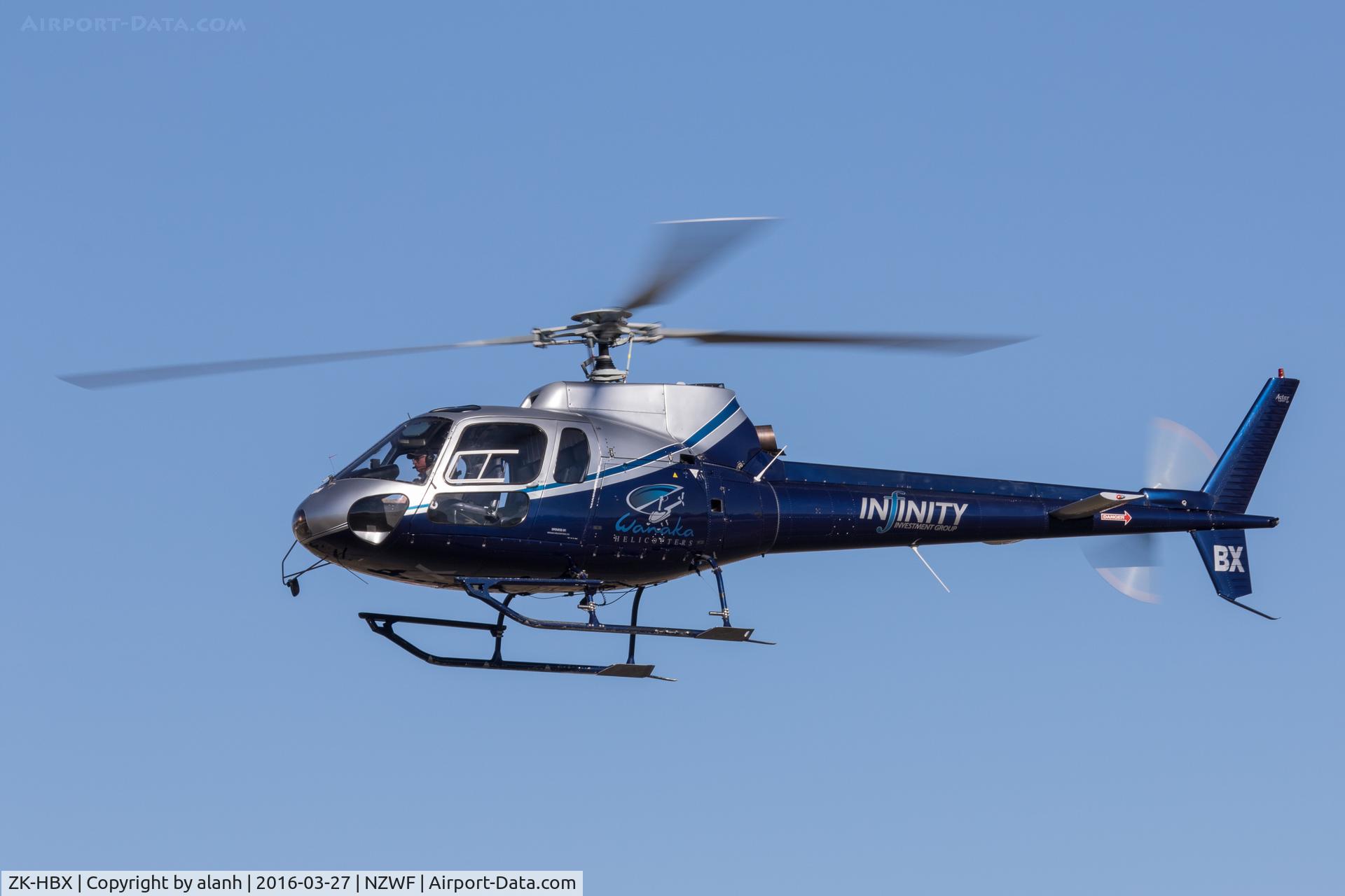 ZK-HBX, Aerospatiale AS-350BA Ecureuil C/N 1391, Taking part in a parade of helicopters at Warbirds Over Wanaka