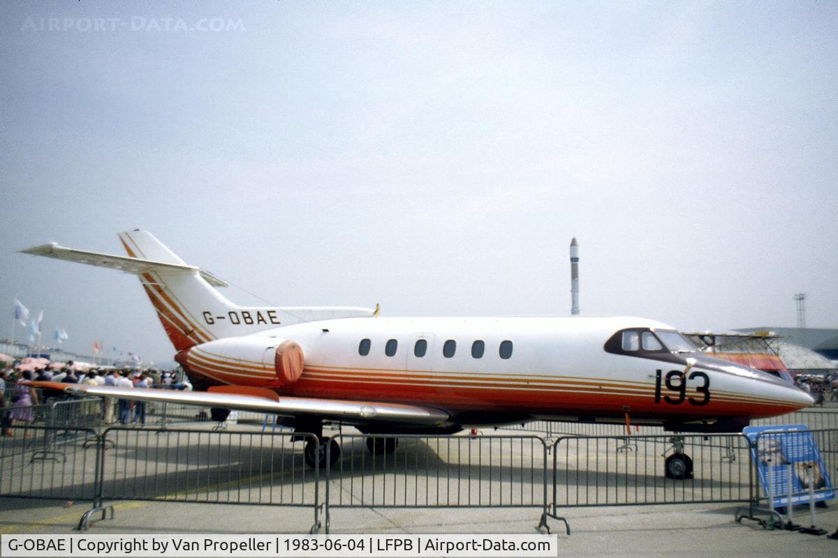 G-OBAE, 1980 British Aerospace HS.125 Series 700B C/N 257094, HS.125-700 at Le Bourget 1983