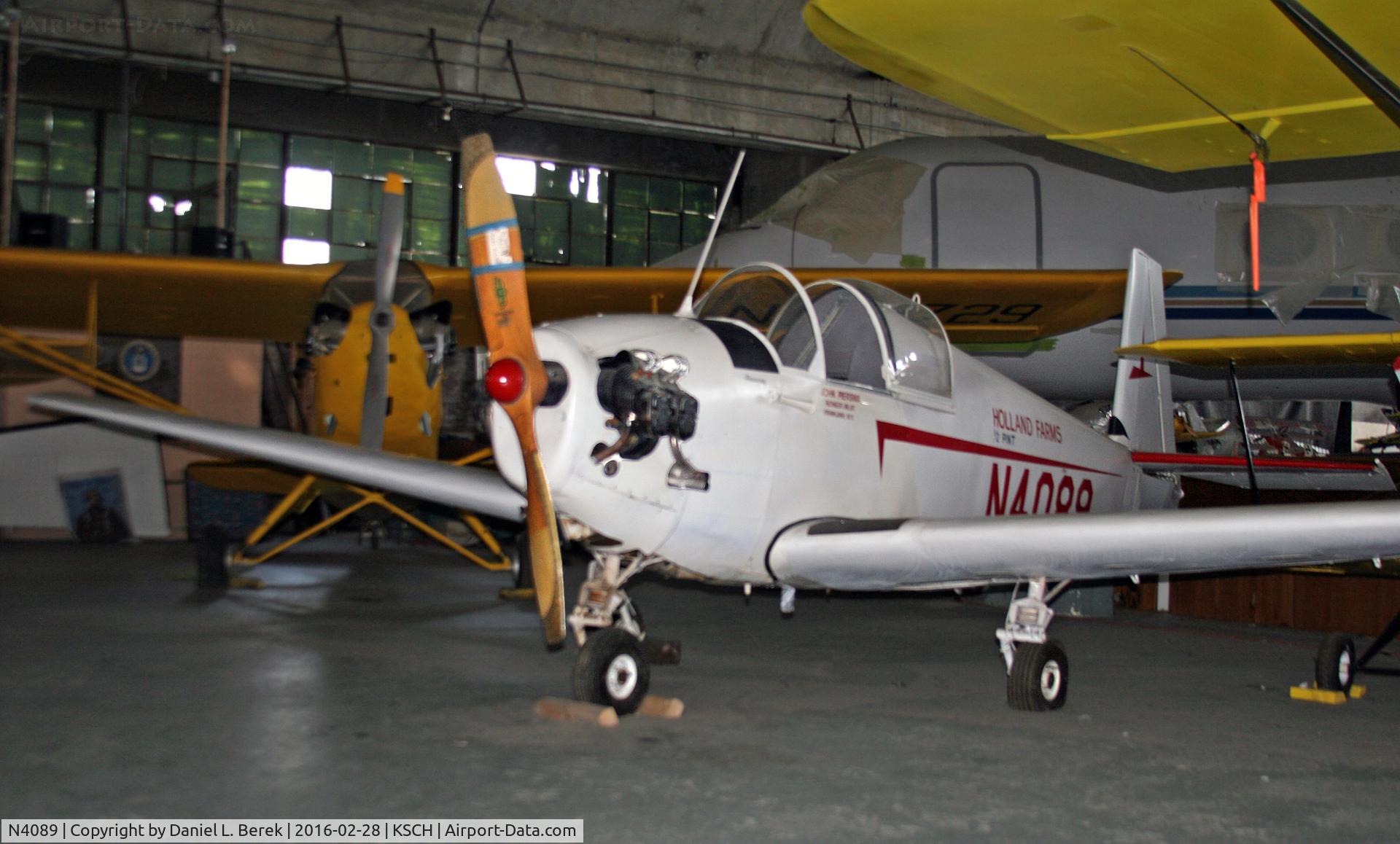 N4089, 1952 Mooney M-18LA C/N 128, Caught this charming little Mooney Mite in the big hangar at the Empire State Aerosciences Museum.