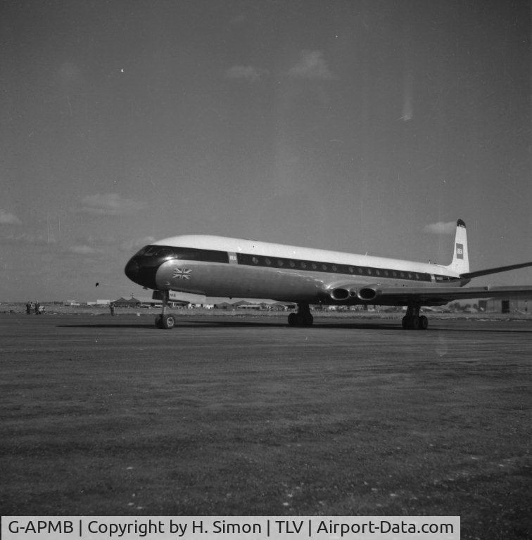G-APMB, 1959 De Havilland DH.106 Comet 4B C/N 6422, At TLV / Lod Airport in the 60's