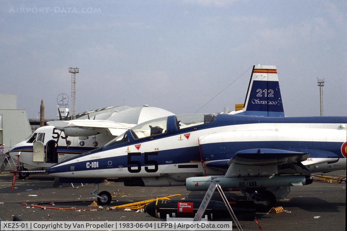 XE25-01, 1977 CASA C-101EB Aviojet C/N 991/P1, CASA C-101EB Aviojet at Le Bourget 1983. It was also carrying civil registration EC-ZZZ