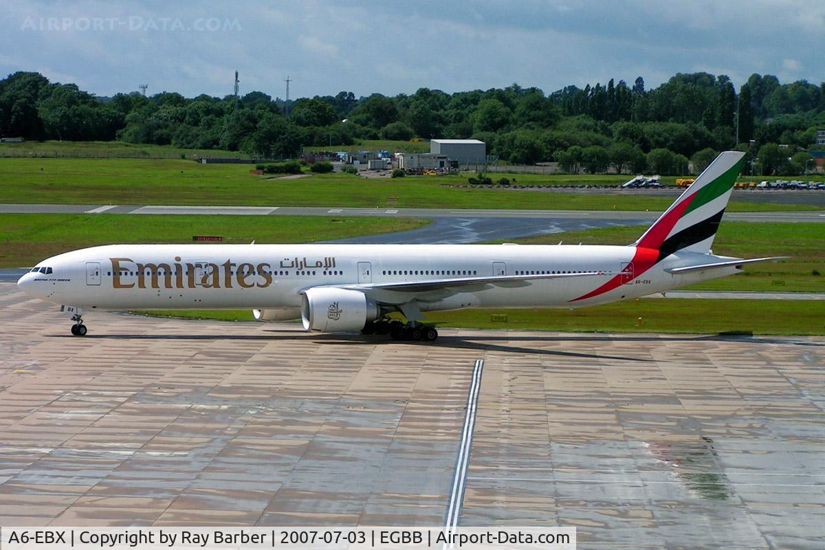 A6-EBX, 2007 Boeing 777-31H/ER C/N 32729, Boeing 777-31HER [32729] (Emirates Airlines) Birmingham Int'l~G 03/07/2007