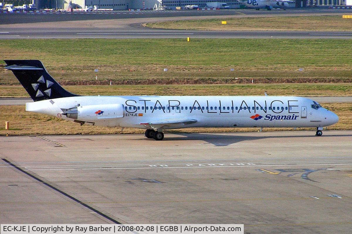 EC-KJE, 1989 McDonnell Douglas MD-87 (DC-9-87) C/N 49606, McDonnell Douglas DC-9-87 [49606] (Spanair) Birmingham Int'l~G 08/02/2008