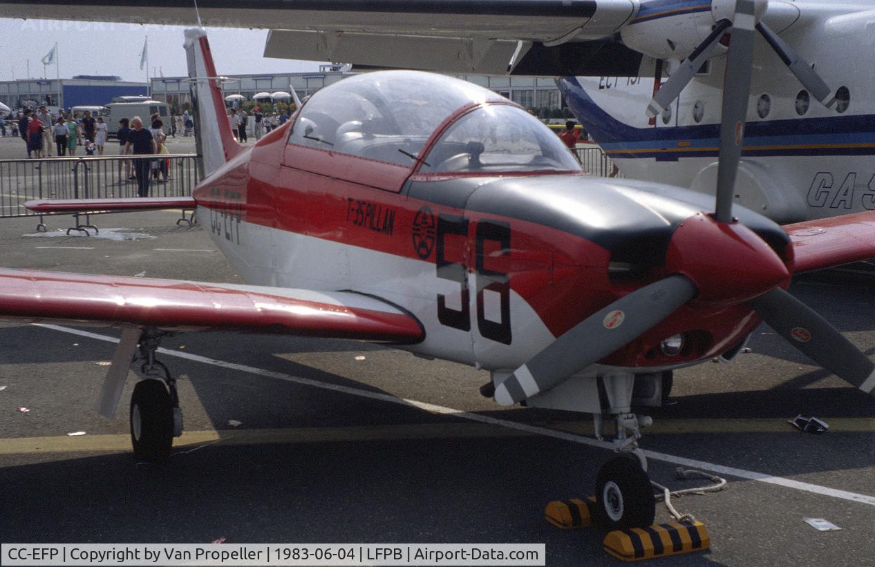 CC-EFP, 1982 Enaer T-35 Pillán C/N 001-82, ENAER T-35 Pillán at Le Bourget 1983. First pre-production aircraft