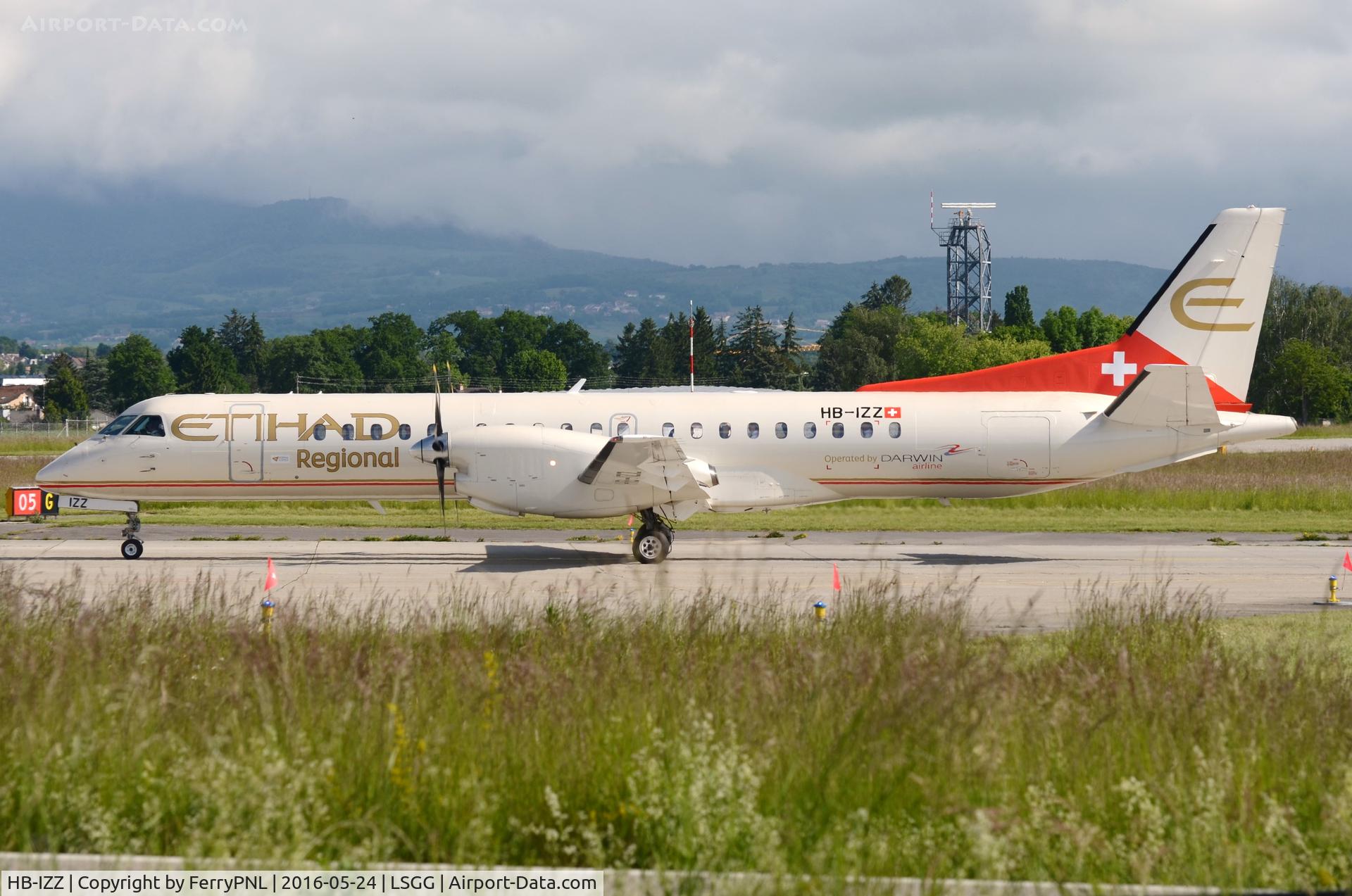 HB-IZZ, 1997 Saab 2000 C/N 2000-048, Etihad using Darwin Saab 2000