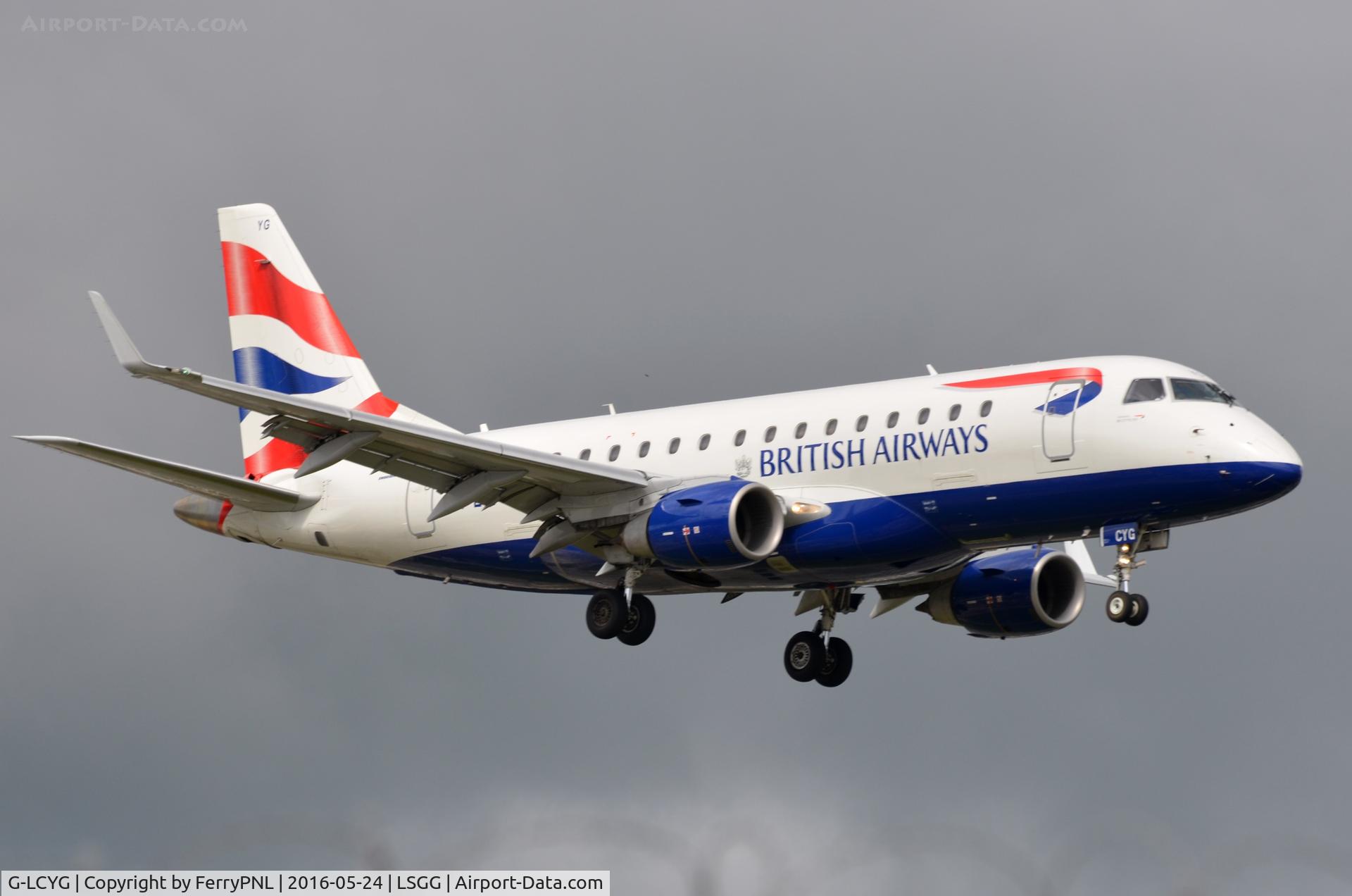 G-LCYG, 2009 Embraer 170STD (ERJ-170-100STD) C/N 17000300, BA ERJ170 on its 2nd of 3 rotations today to LCY.