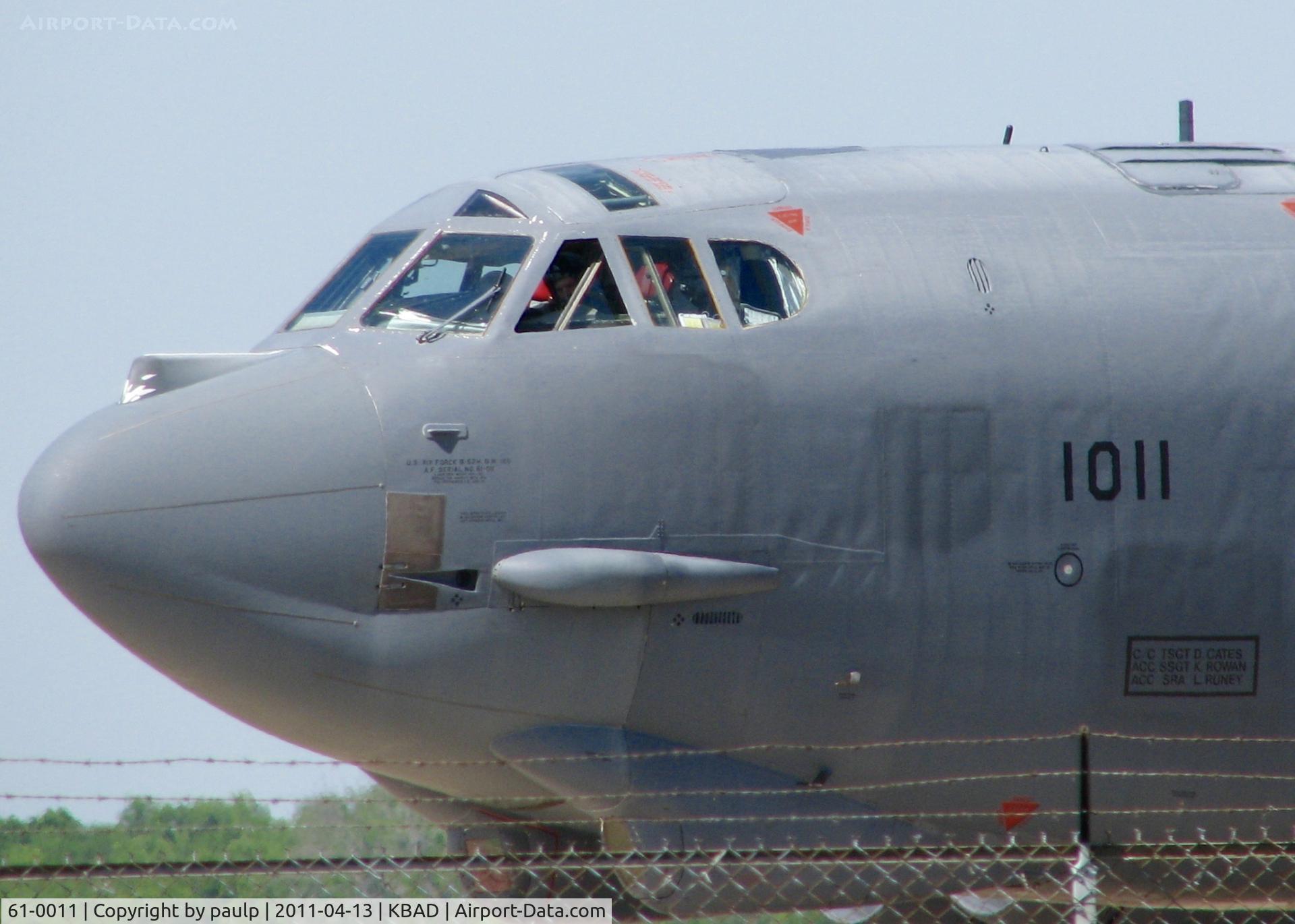 61-0011, 1961 Boeing B-52H Stratofortress C/N 464438, At Barksdale Air Force Base.