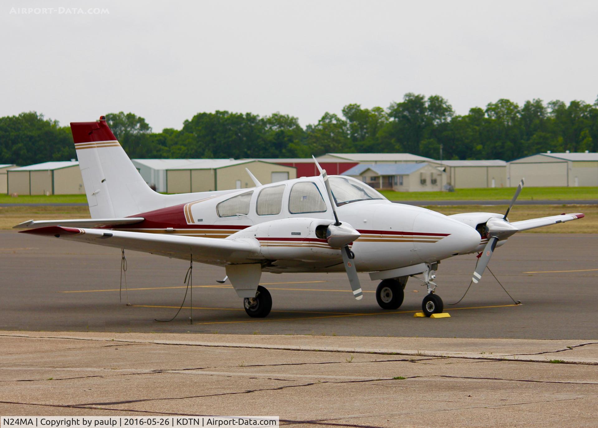 N24MA, 1972 Beech 95-B55 (T42A) Baron C/N TC-1435, At Downtown Shreveport.
