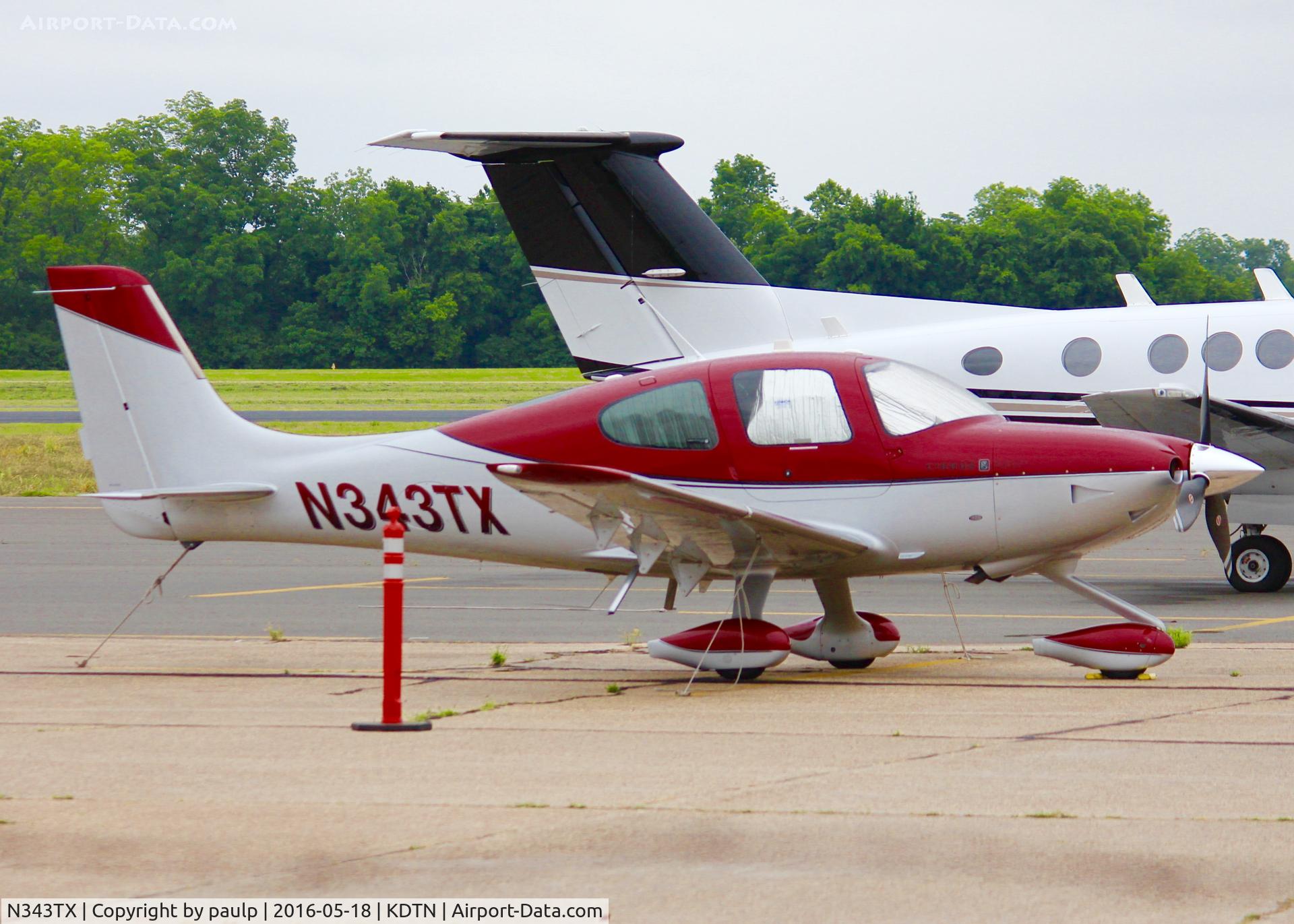 N343TX, Cirrus SR22T C/N 0112, At Downtown Shreveport.