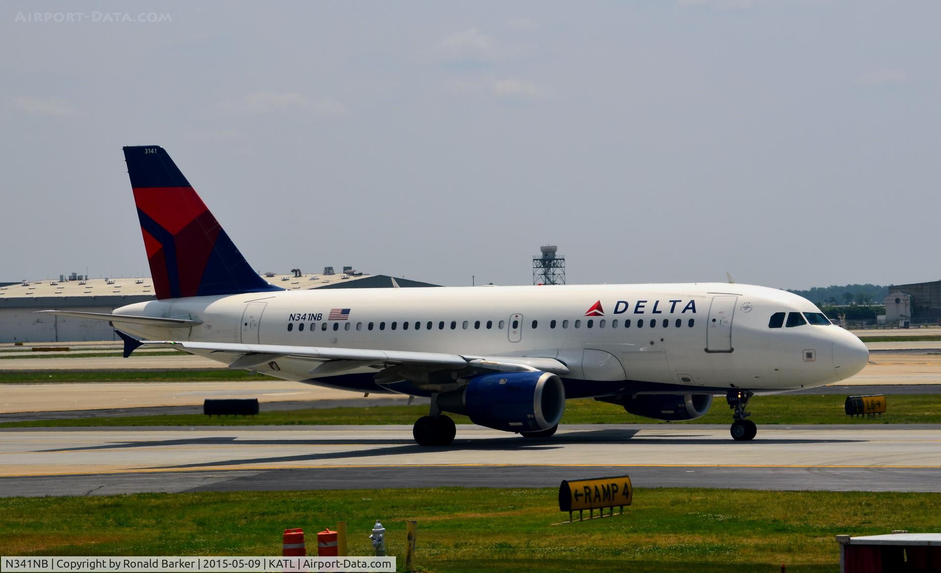 N341NB, 2002 Airbus A319-114 C/N 1738, Taxi Atlanta