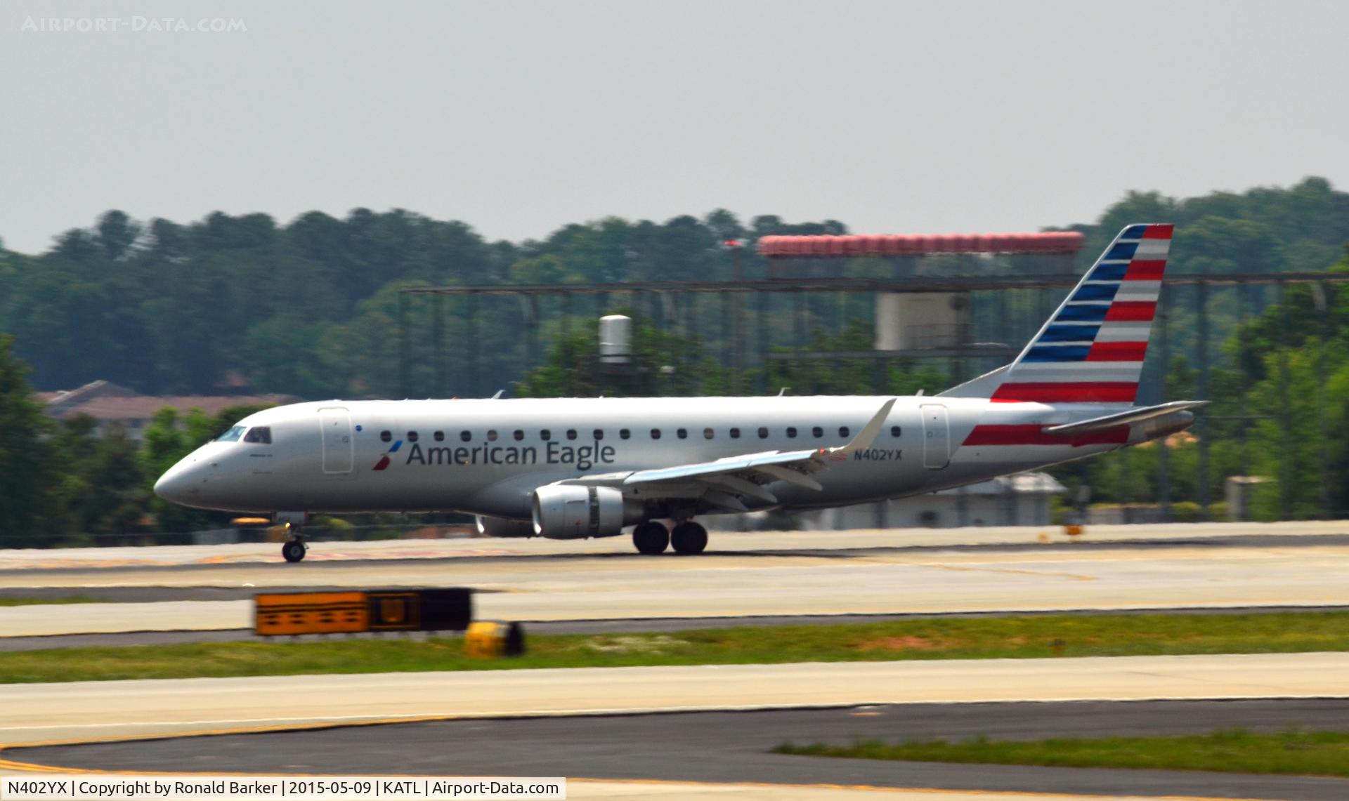 N402YX, 2013 Embraer 175LR (ERJ-170-200LR) C/N 17000364, Landing Atlanta