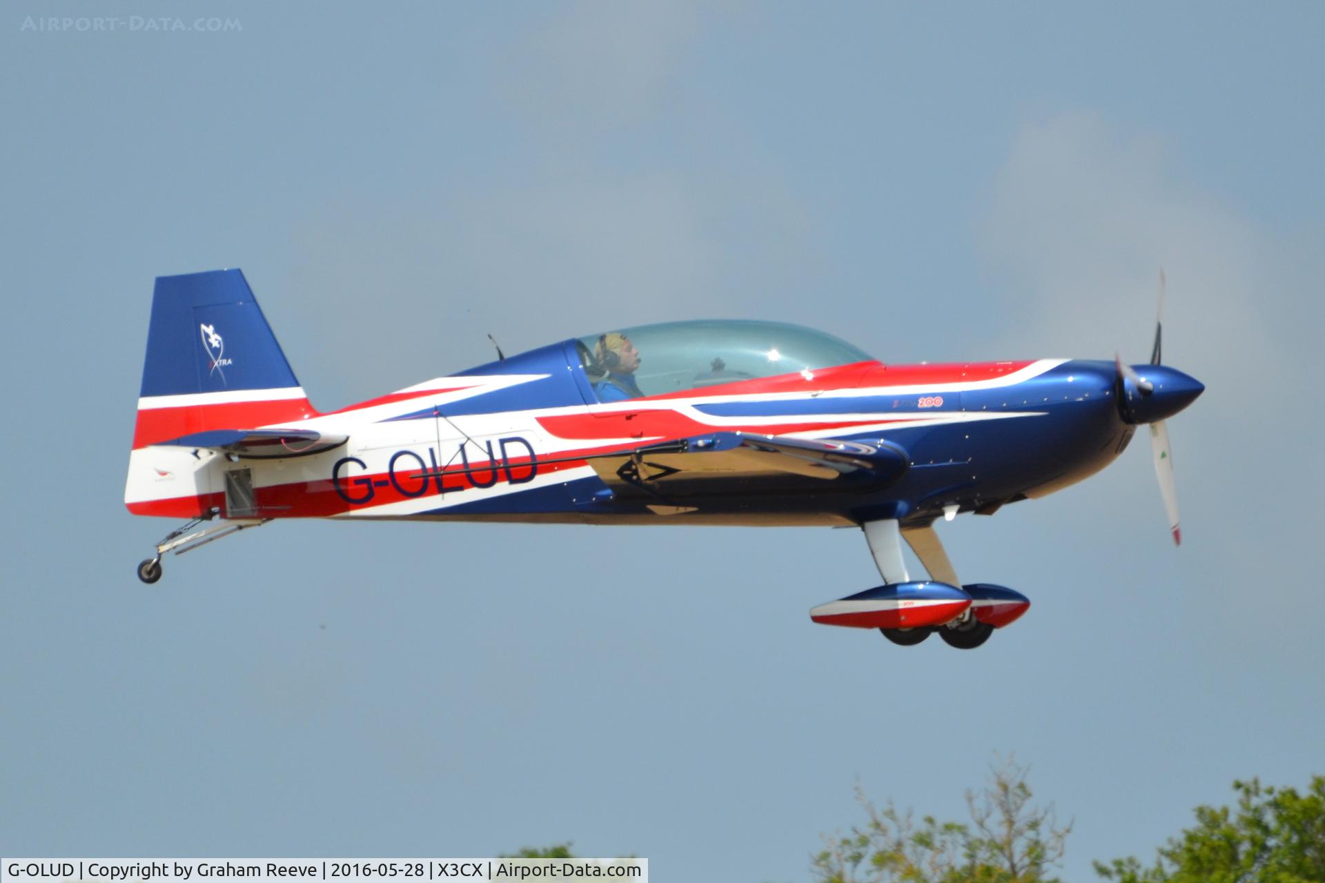 G-OLUD, 2012 Extra EA-300 C/N 1044, Landing at Northrepps (ex OK-VAV).