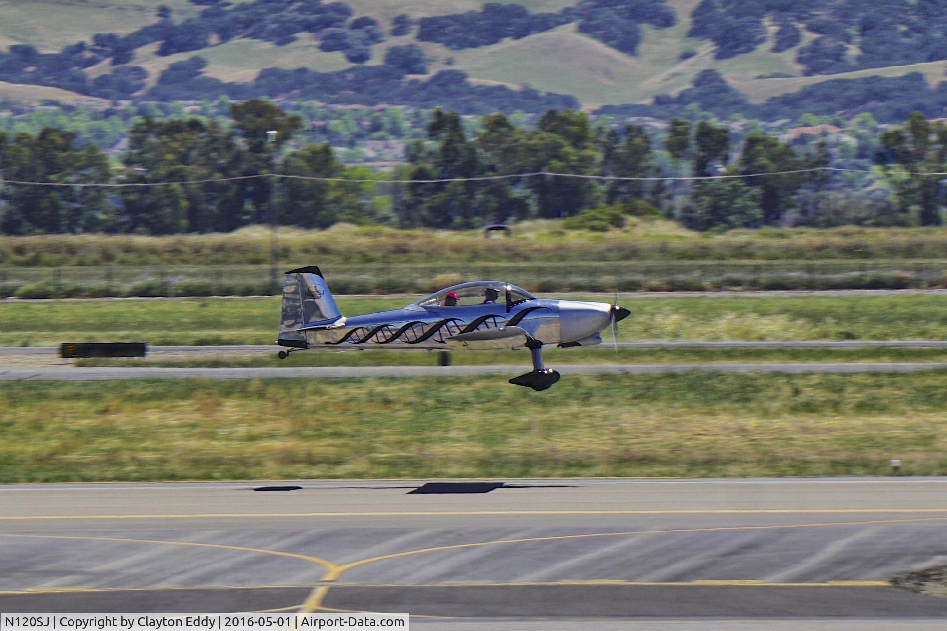 N120SJ, Vans RV-8 C/N Not found N120SJ, N120SJ departing Livermore Airport. 2016.