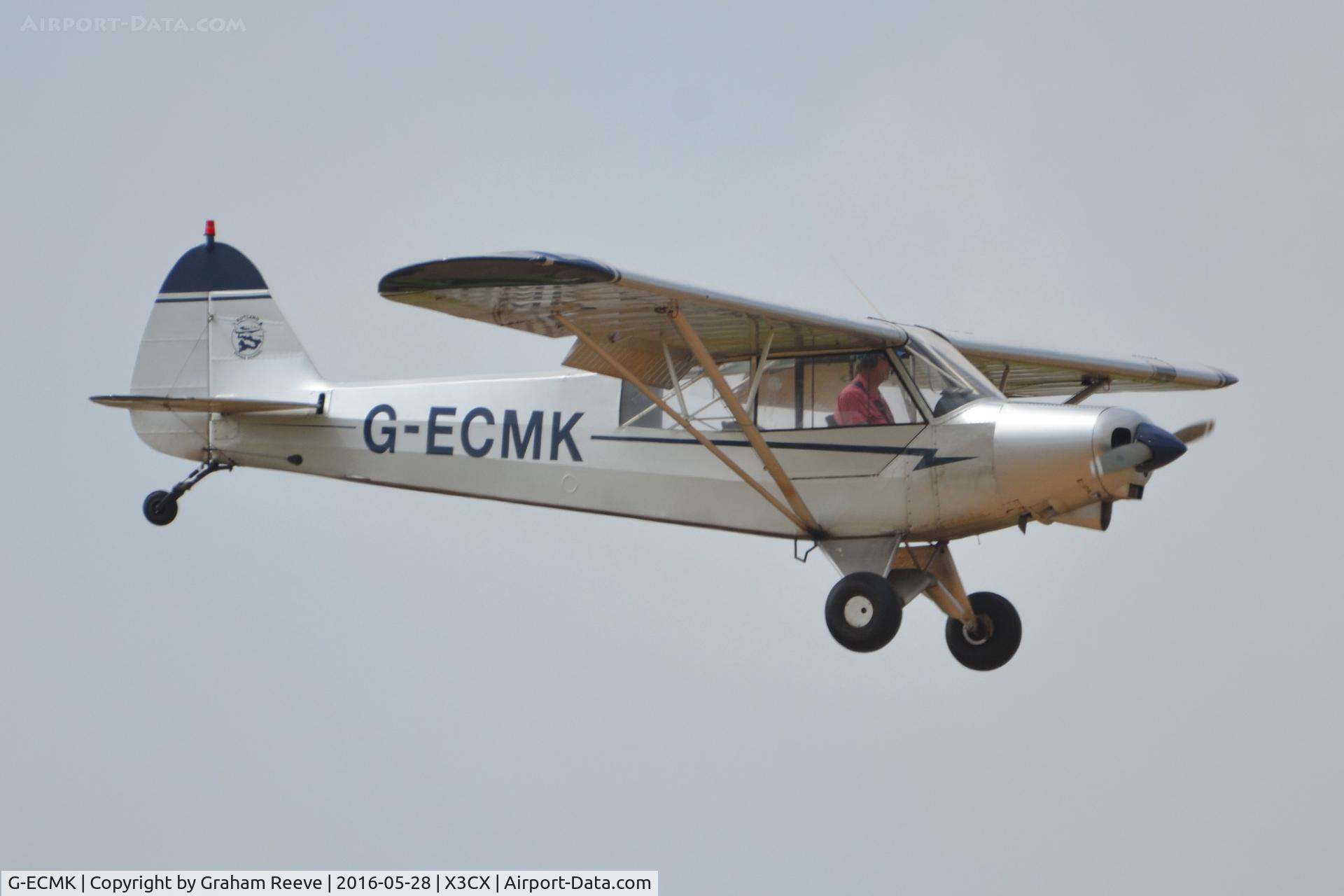 G-ECMK, 1982 Piper PA-18-150 Super Cub C/N 18-8209022, Landing at Northrepps.