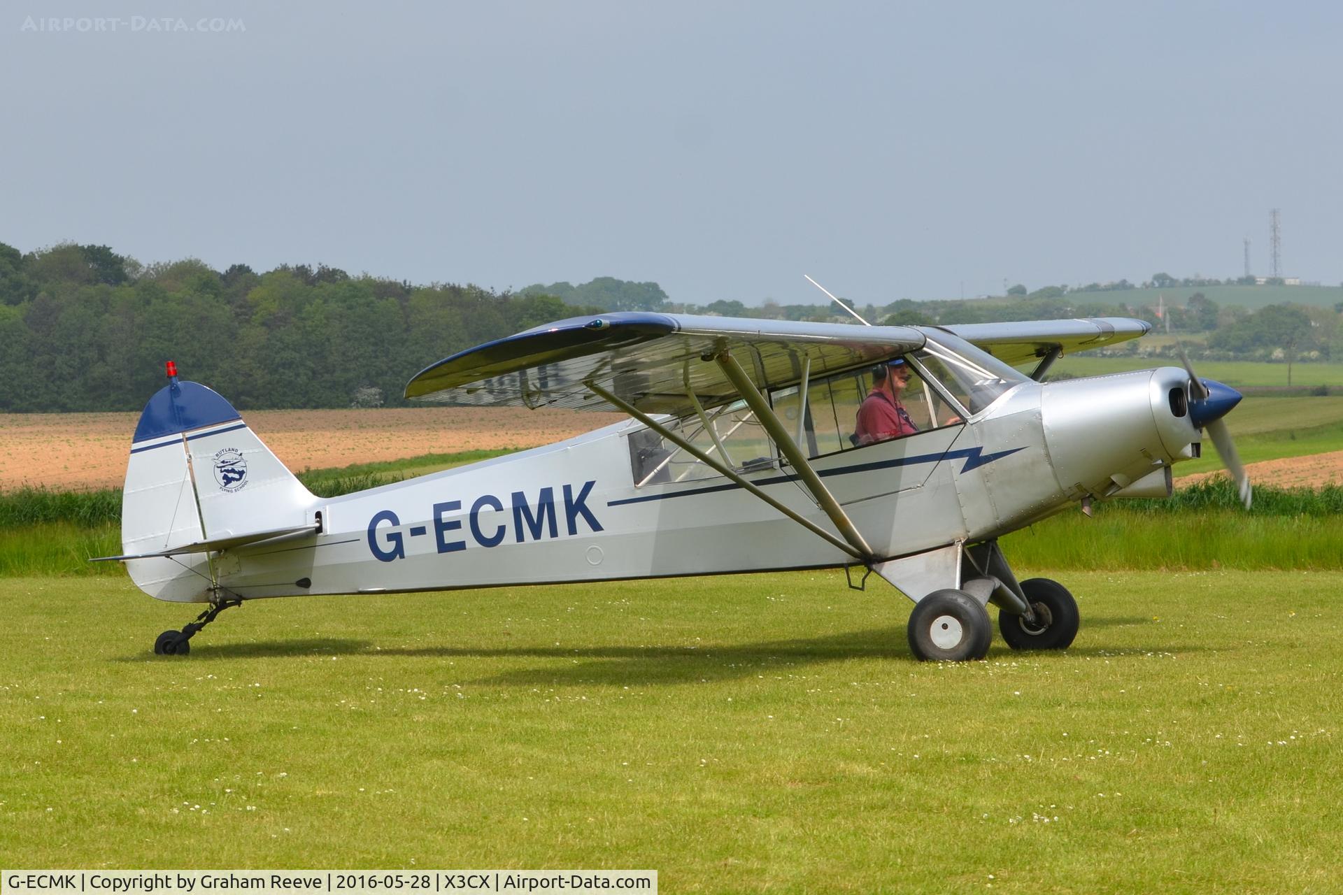 G-ECMK, 1982 Piper PA-18-150 Super Cub C/N 18-8209022, Just landed at Northrepps.