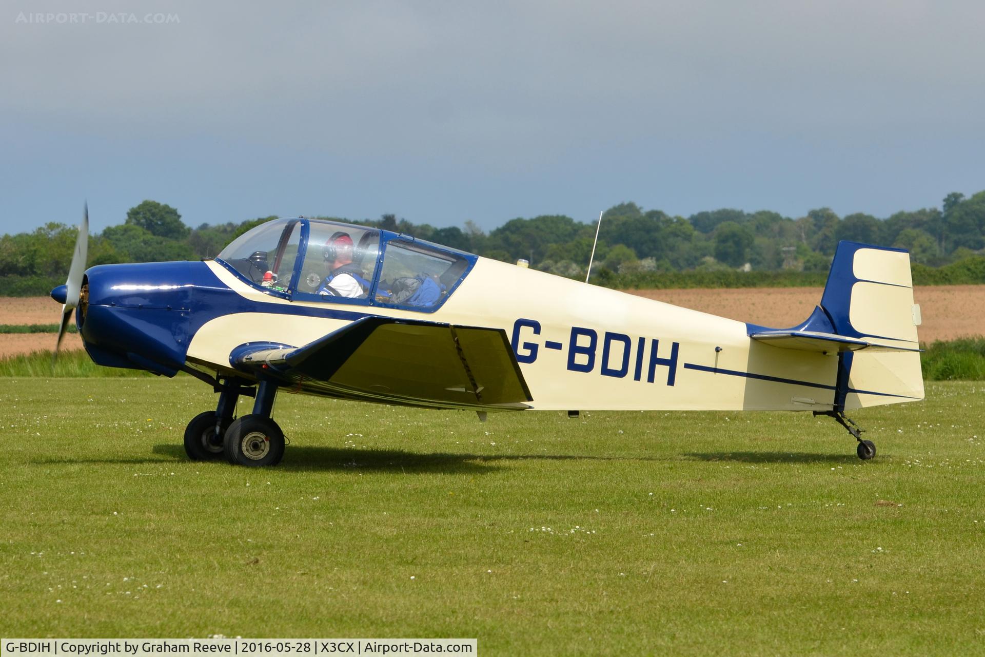 G-BDIH, 1958 SAN Jodel D-117 Grand Tourisme C/N 812, Just landed at Northrepps.