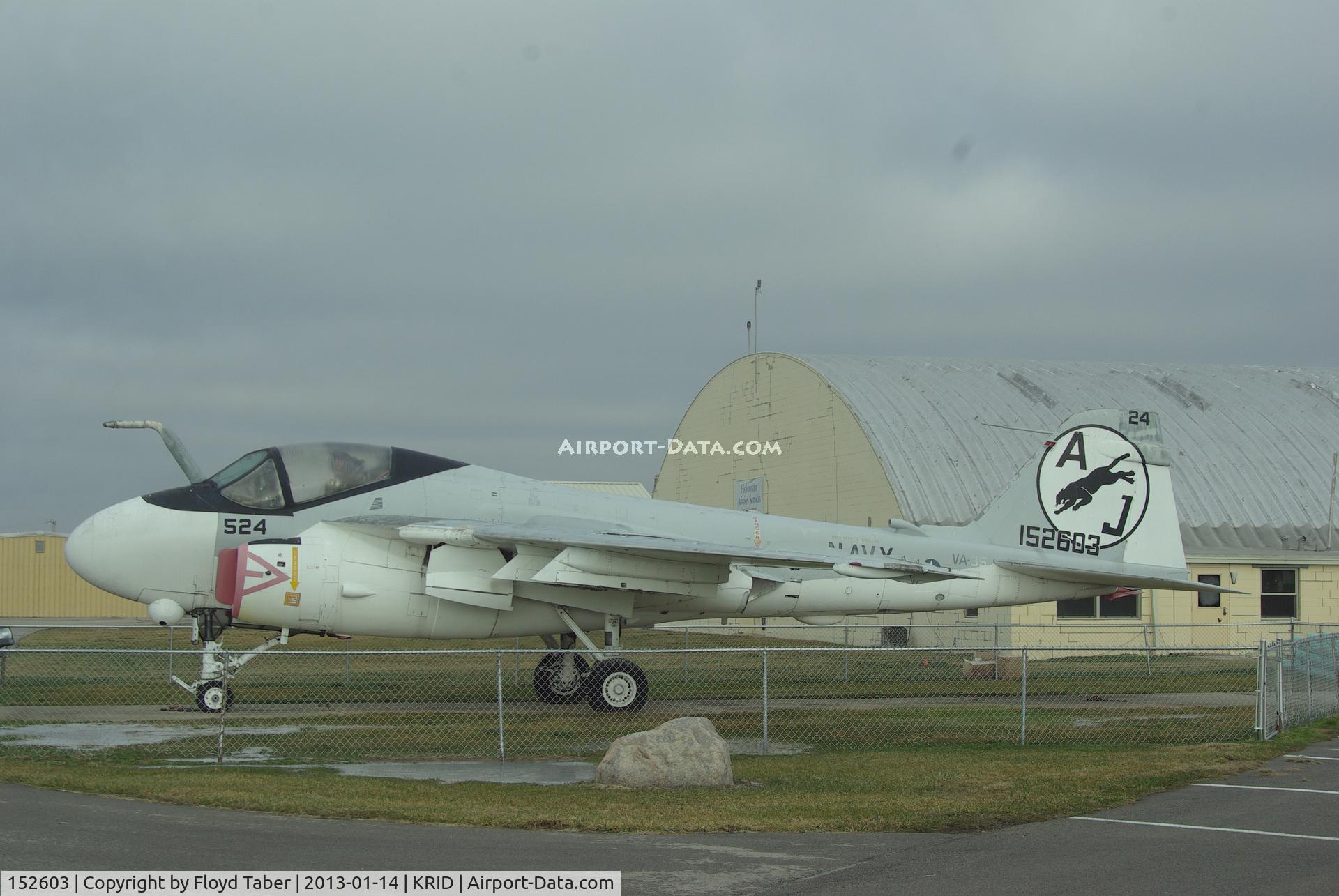 152603, Grumman A-6A Intruder C/N I-151, Gate Guardian at Richmond Municipal Airport