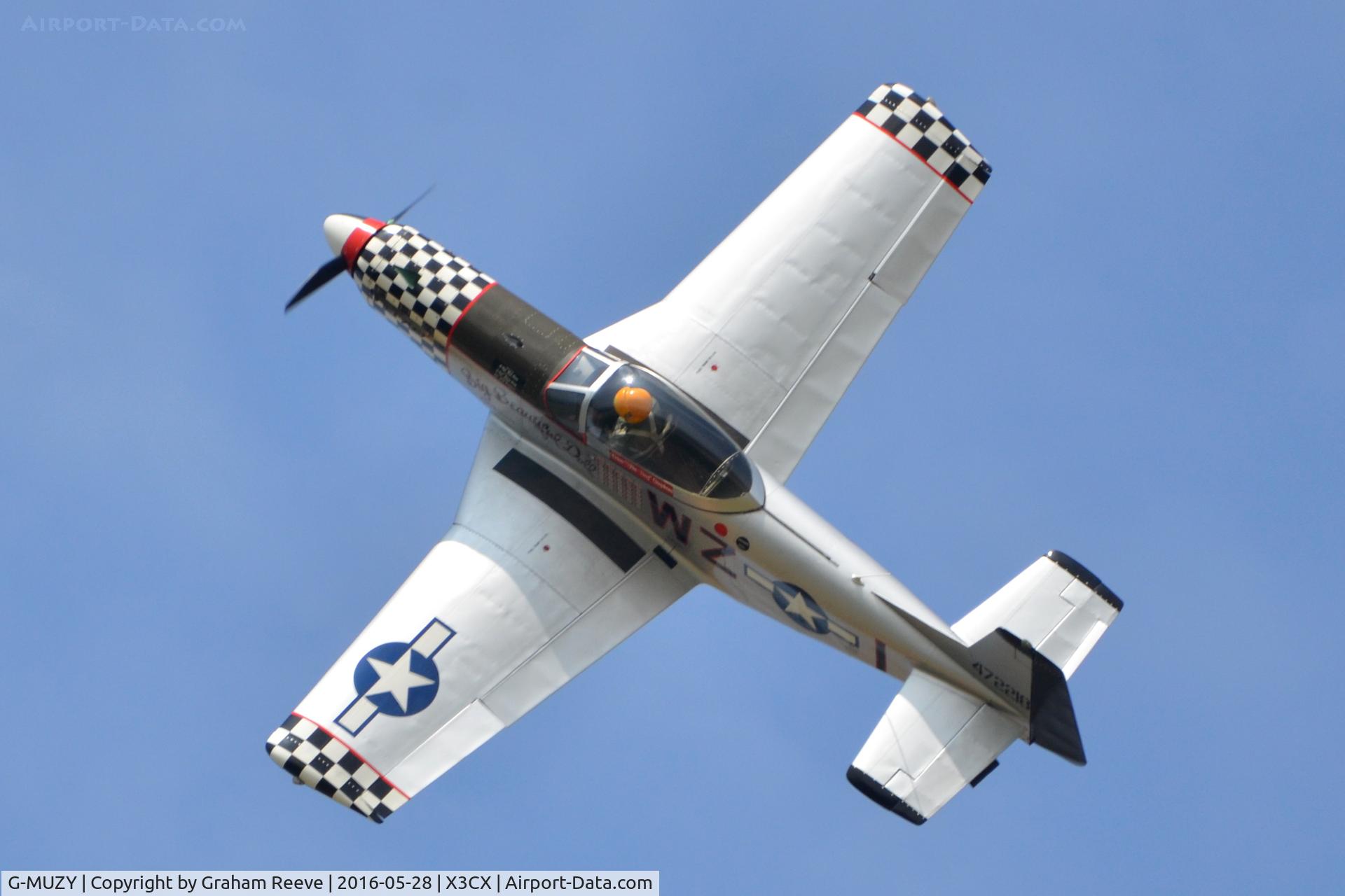G-MUZY, 2008 Titan T-51 Mustang C/N LAA 355-14831, Over head at Northrepps.