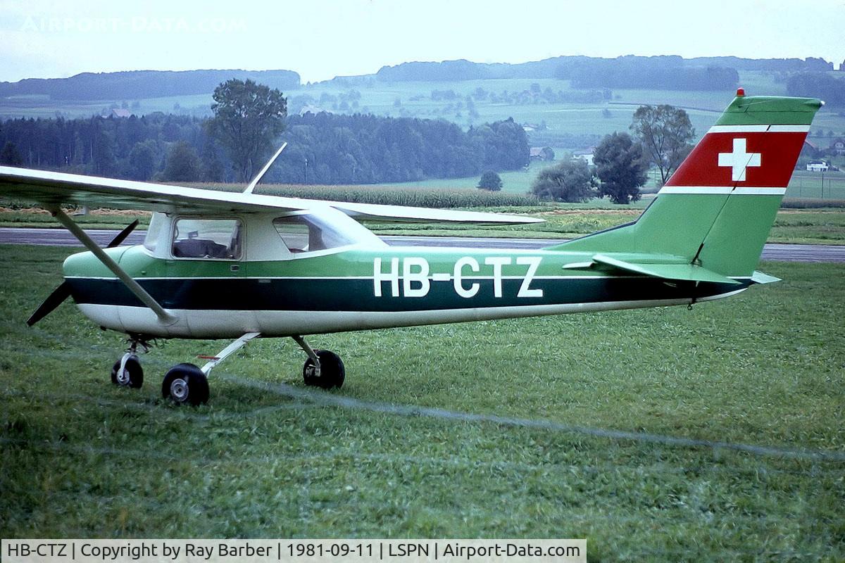HB-CTZ, 1969 Reims F150J C/N 0512, R/Cessna F.150J [0512] Triengen~HB 11/09/1981. From a slide.
