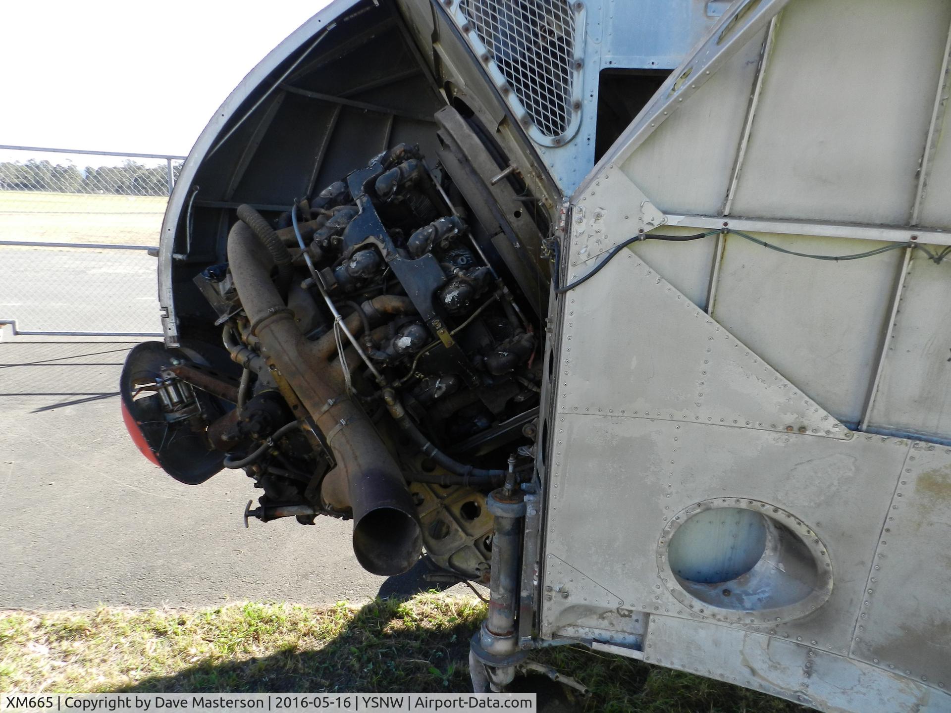 XM665, 1958 Westland Whirlwind HAS.7 C/N WA256, Engine of Whirlwind