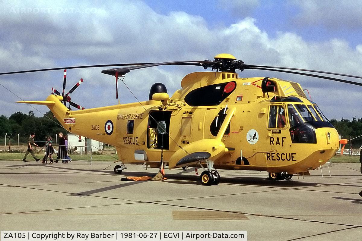 ZA105, 1980 Westland Sea King HAR.3 C/N WA886, Westland WS.61 HAR.3 Sea King [WA886] (Royal Air Force) RAF Greenham Common~G 27/06/1981