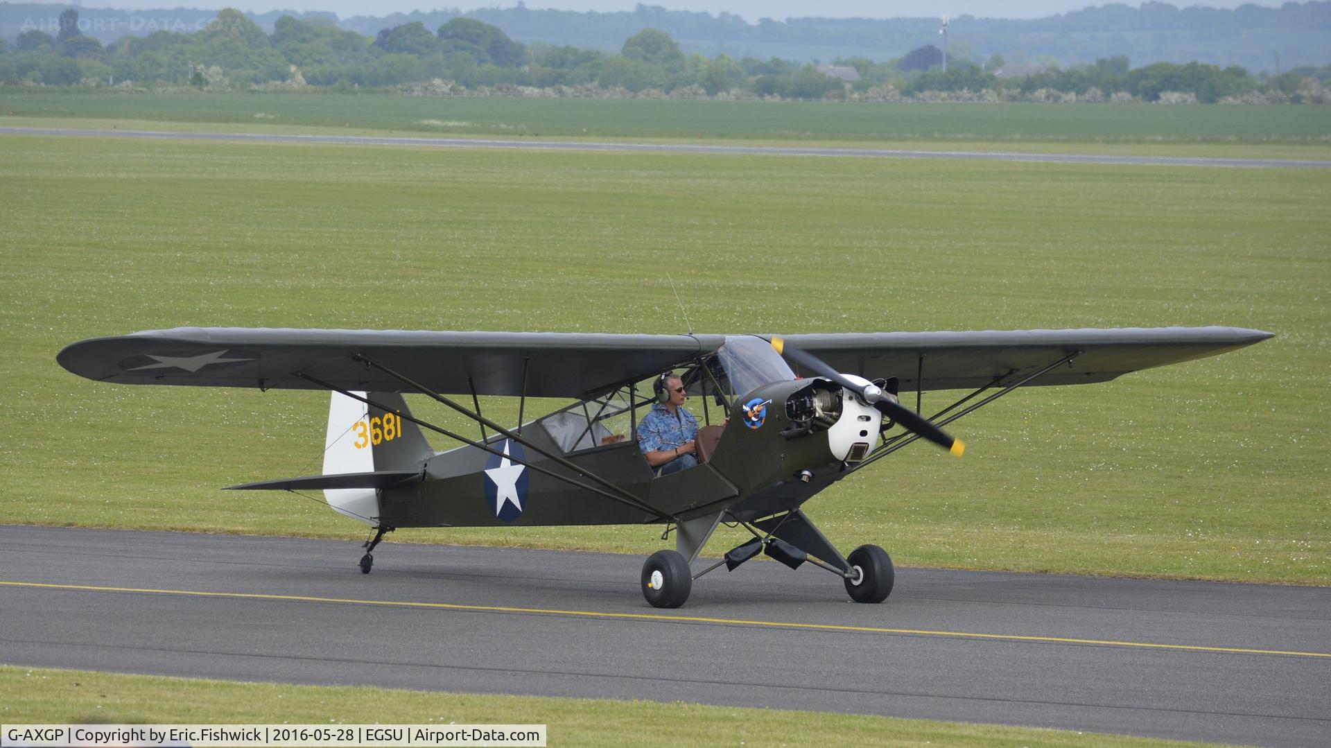 G-AXGP, 1942 Piper J3C-90 Cub C/N 9542, 3. 3681 at the IWM American Airshow, May 2016.